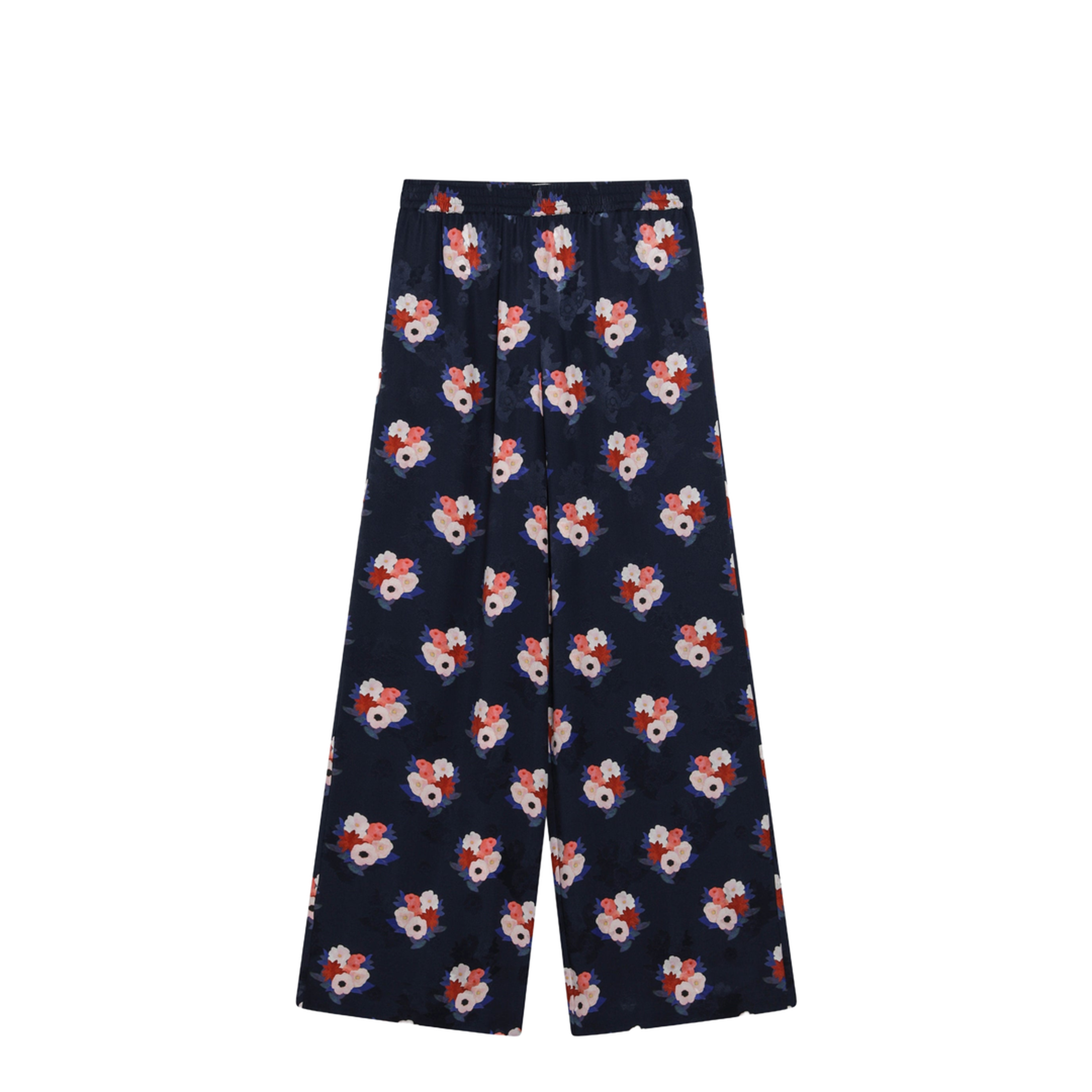 Dark Blue Silk Pyjama Trousers - Image 1