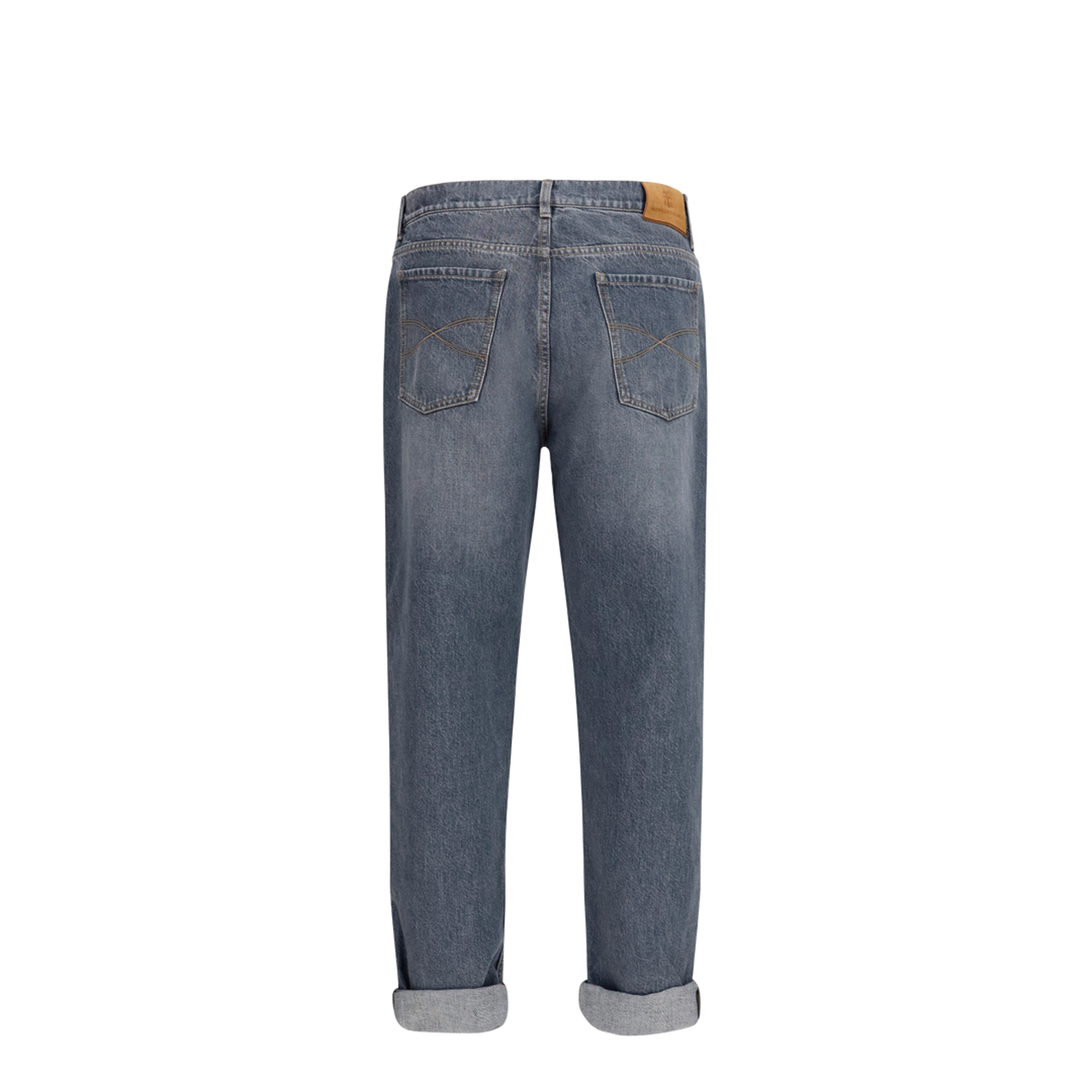 Straight-leg Turn-up Jeans - Image 2