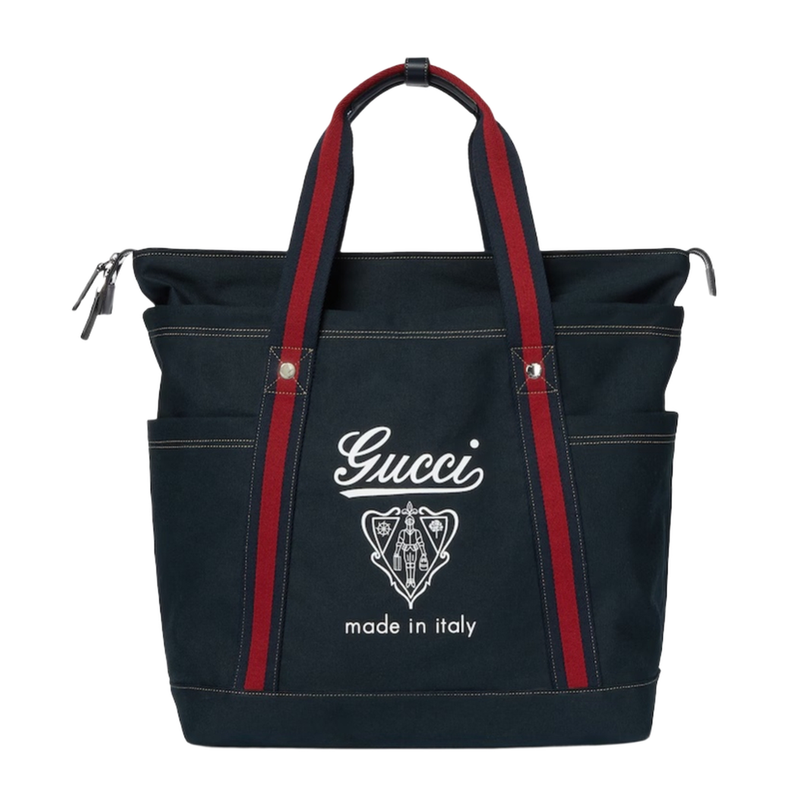 Large Canvas Tote - Dark Blue - Image 1