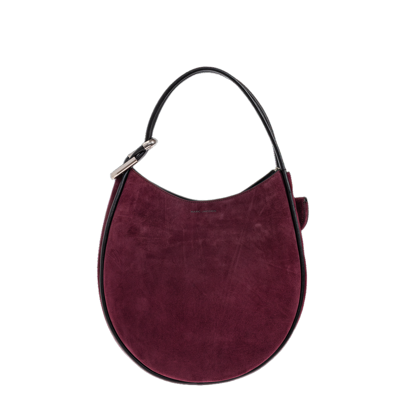 The Suede Large Dual Hobo Bag Dark Plum - Image 3