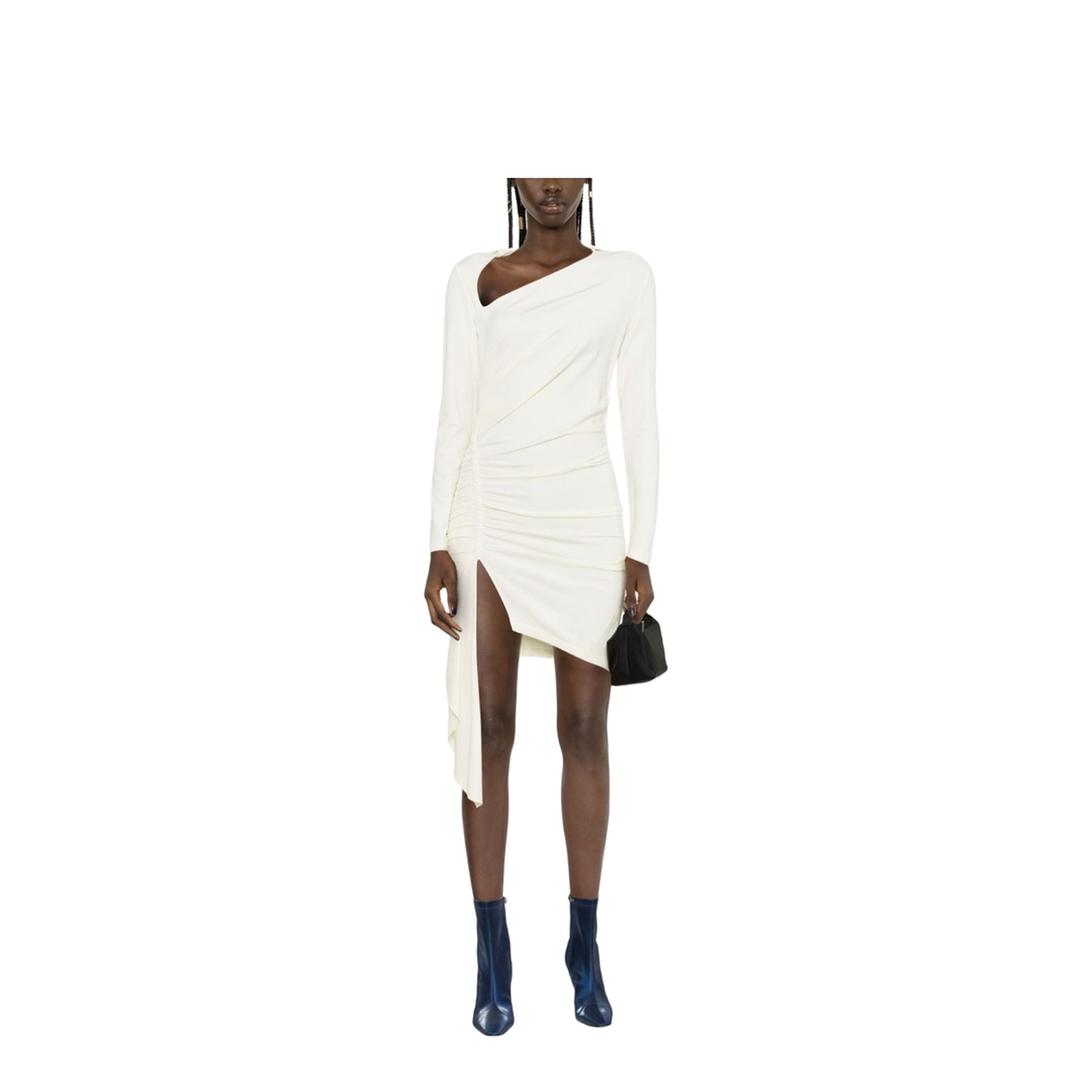 Asymmetric Ruched Minidress - Image 5