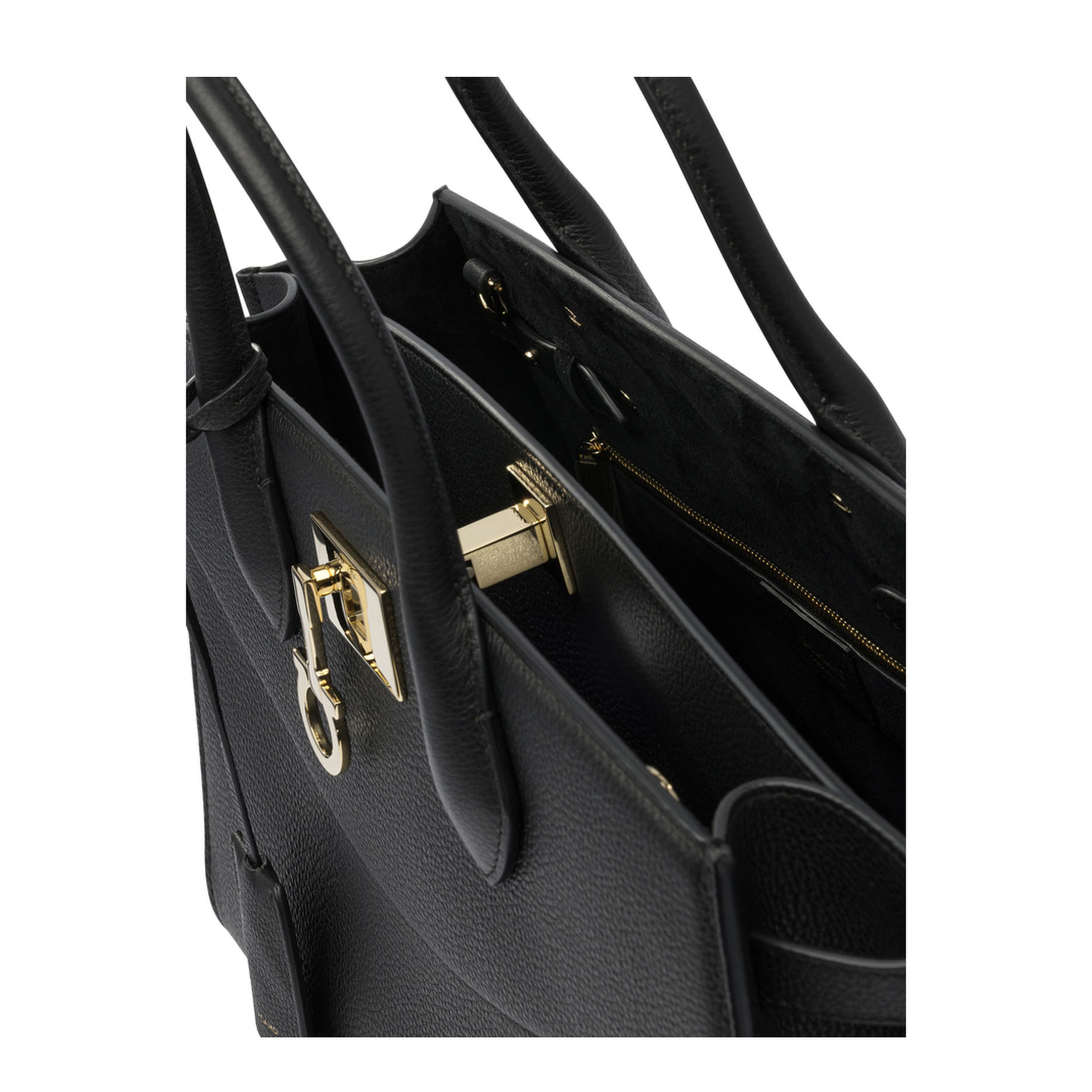 Studio Soft Large Calf Leather Top-Handle Bag - Nero - Image 3