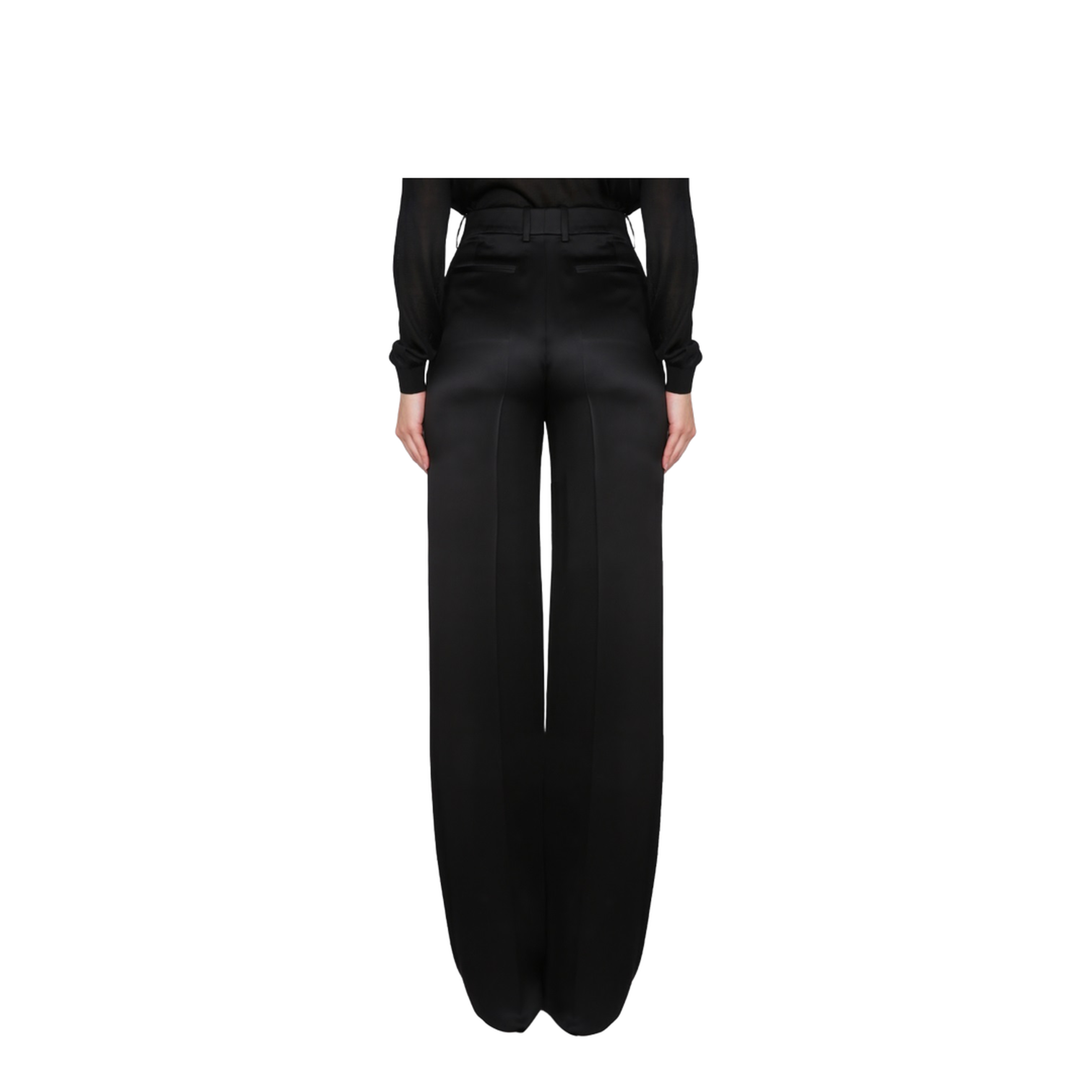 Satin Flared Pants - Image 4