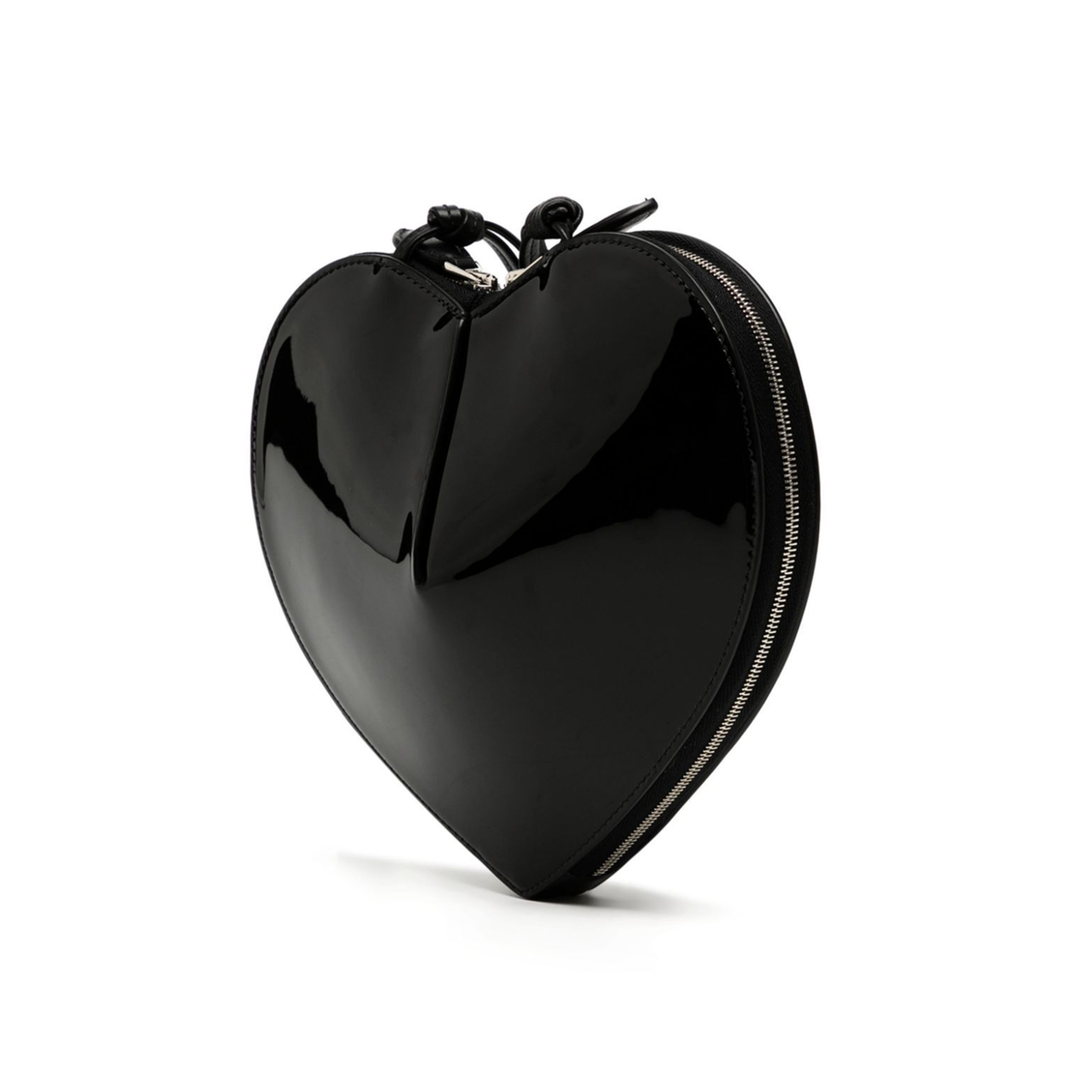 Le Cœur Calfskin Crossbody Bag - Black - Image 4
