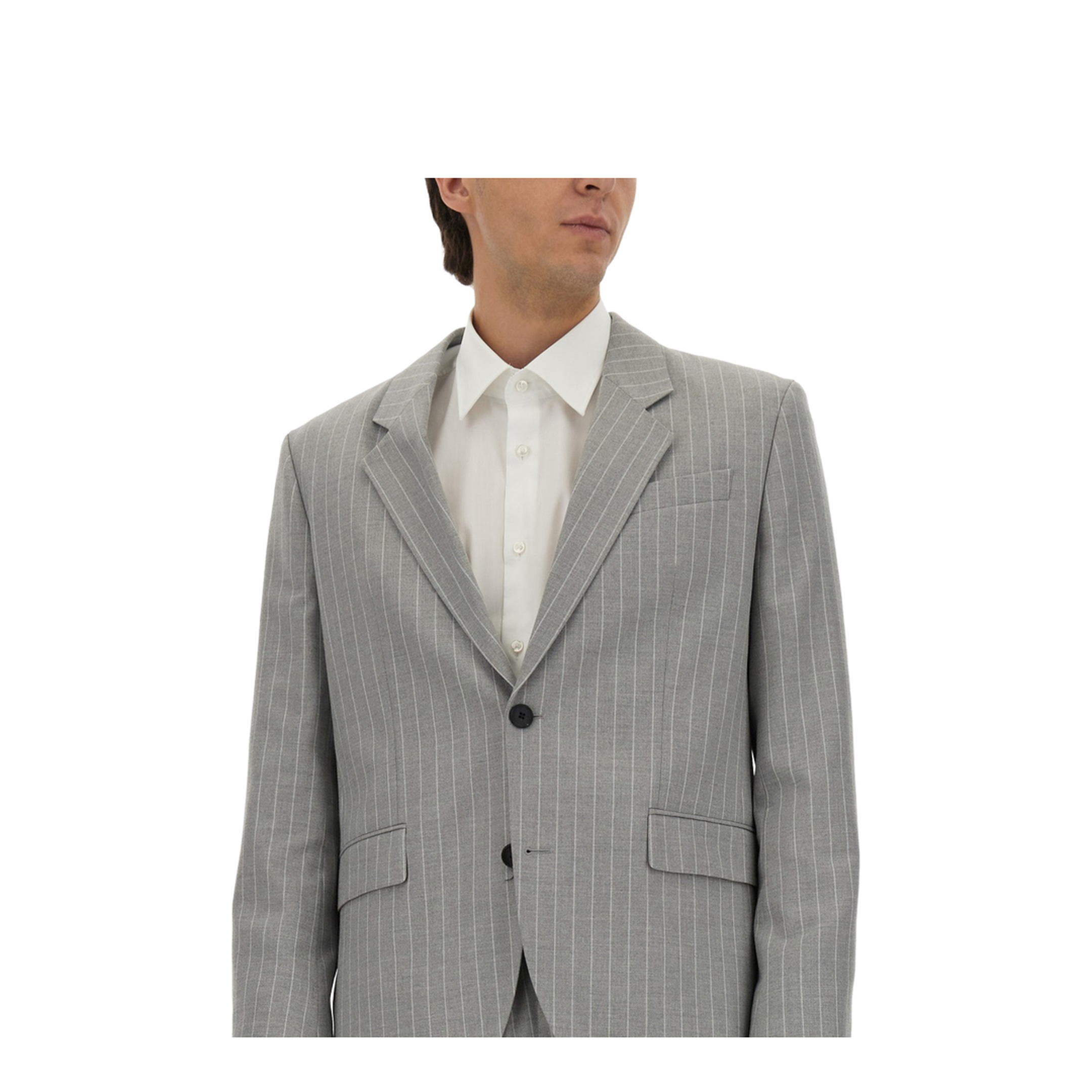 Slim Fit Suit with Striped Pattern - Image 4