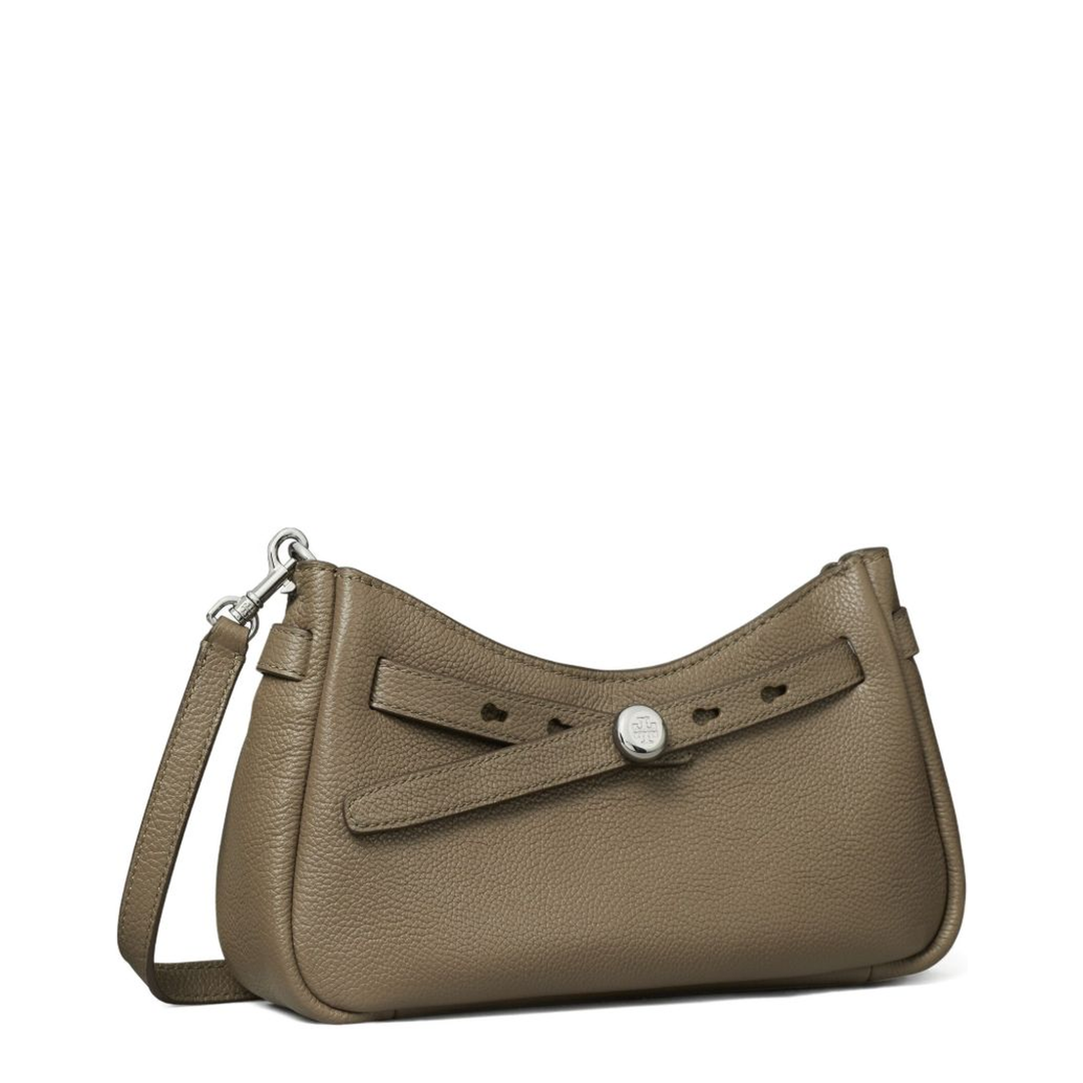Romy Pebbled Leather Crossbody - Wild Mushroom - Image 4