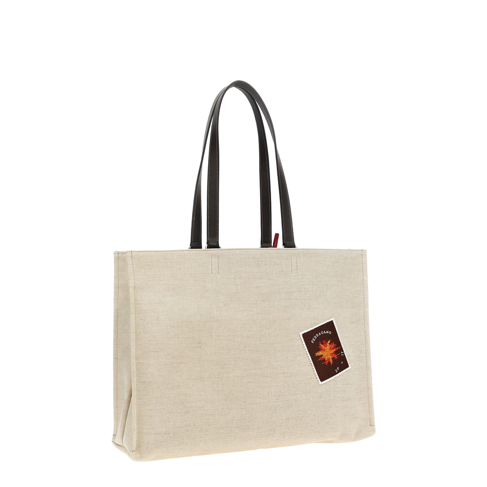 Large Logo-Jacquard Fabric Tote - Beige - Image 2