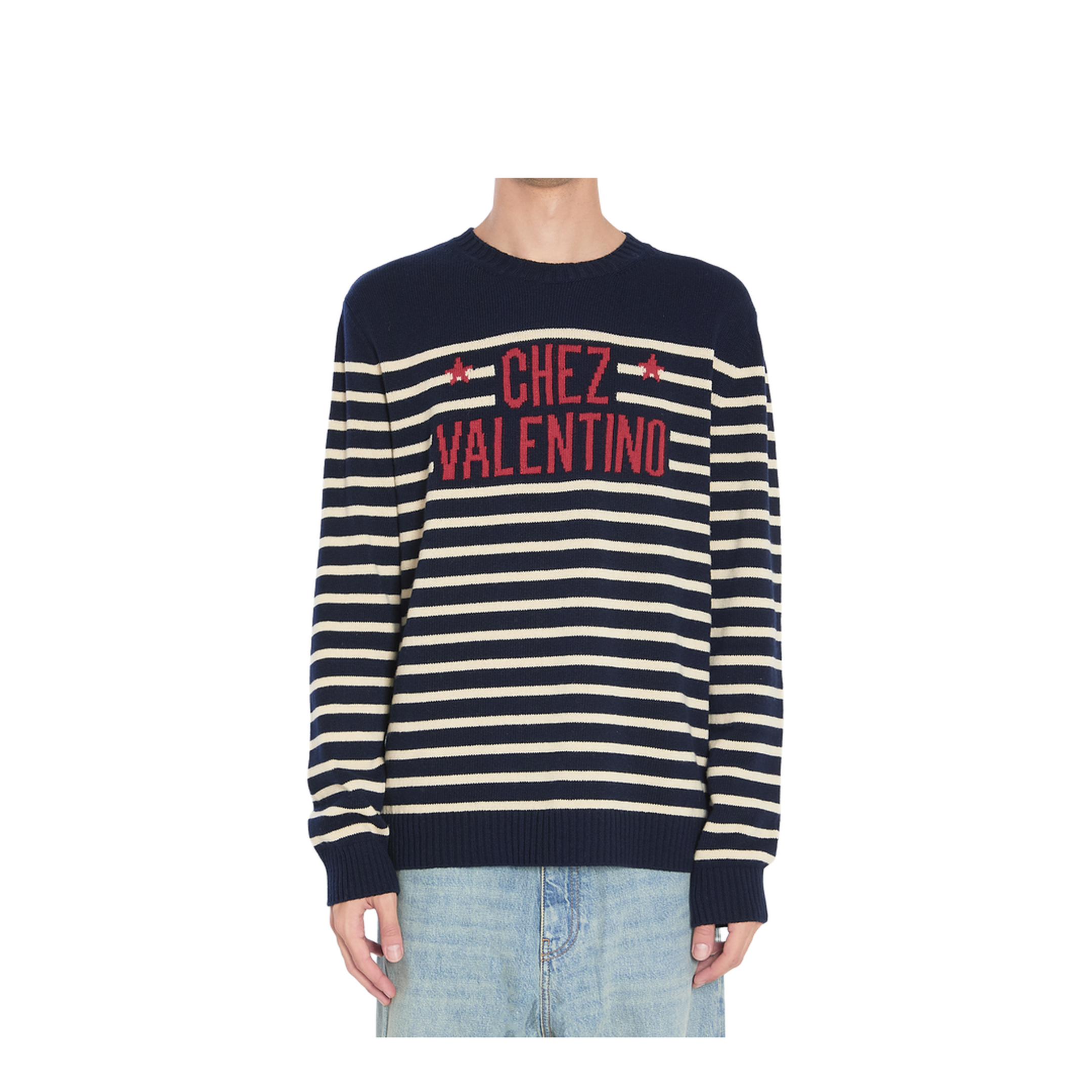 Men's Striped Wool Sweater - Image 1