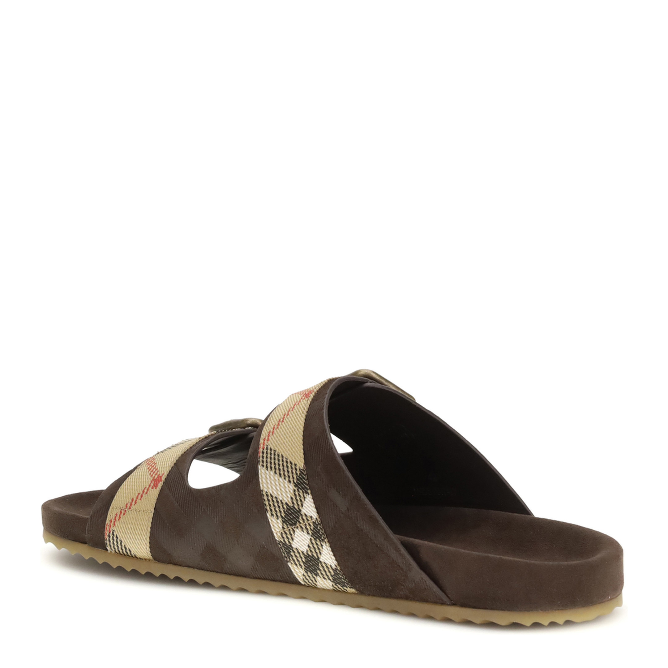 Check Suede Urchin Sandals - Image 3