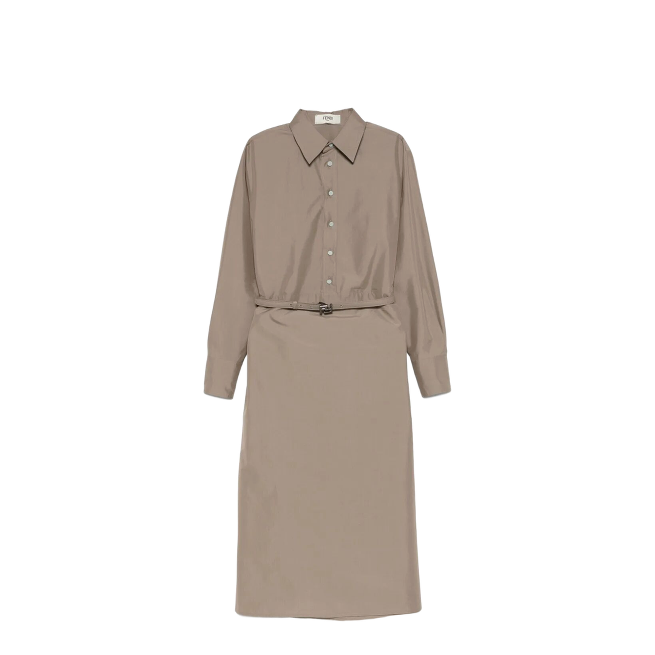 Poplin Belted Shirt Dress - Image 1