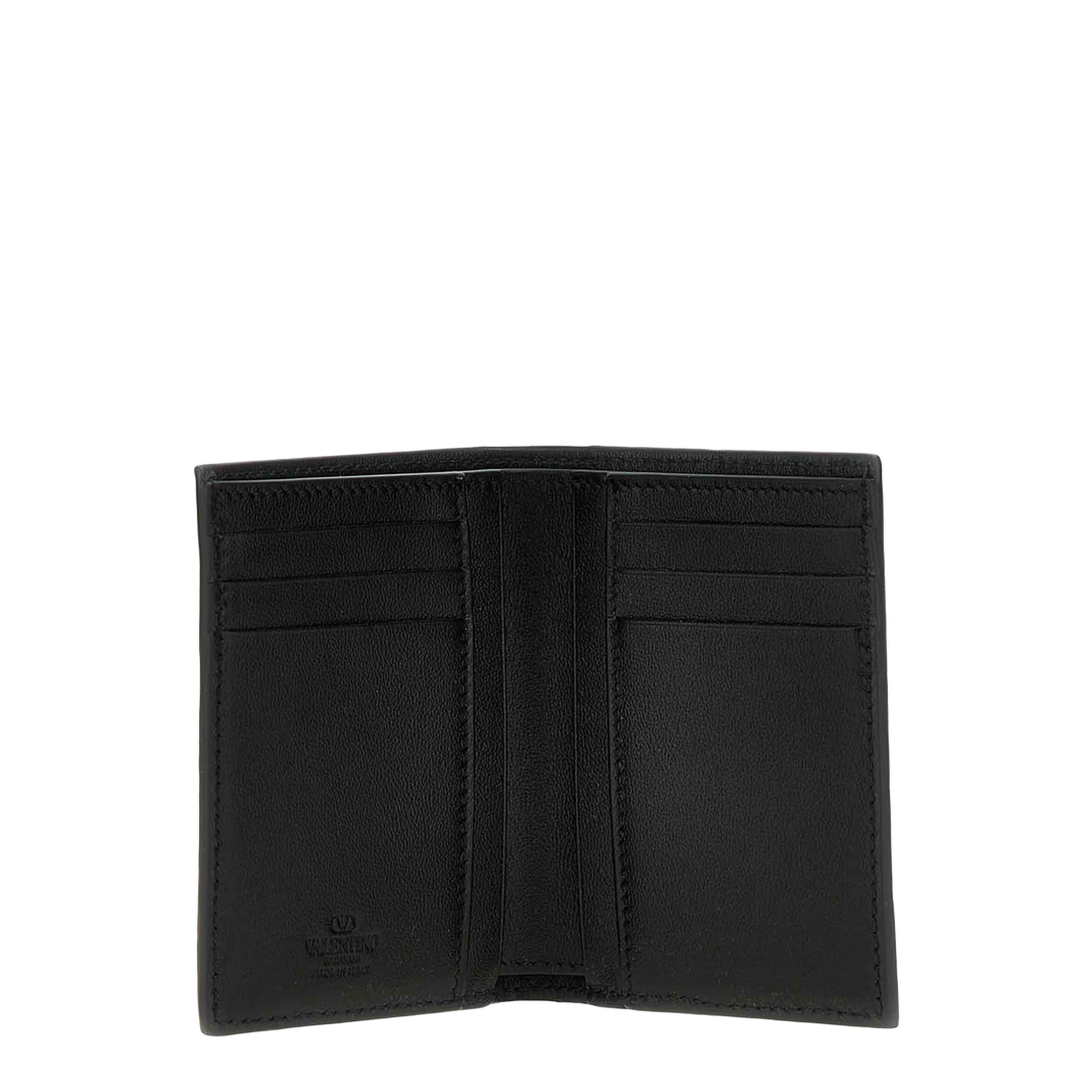 VLogo Ostrich Leather Cardholder - Noir - Image 3