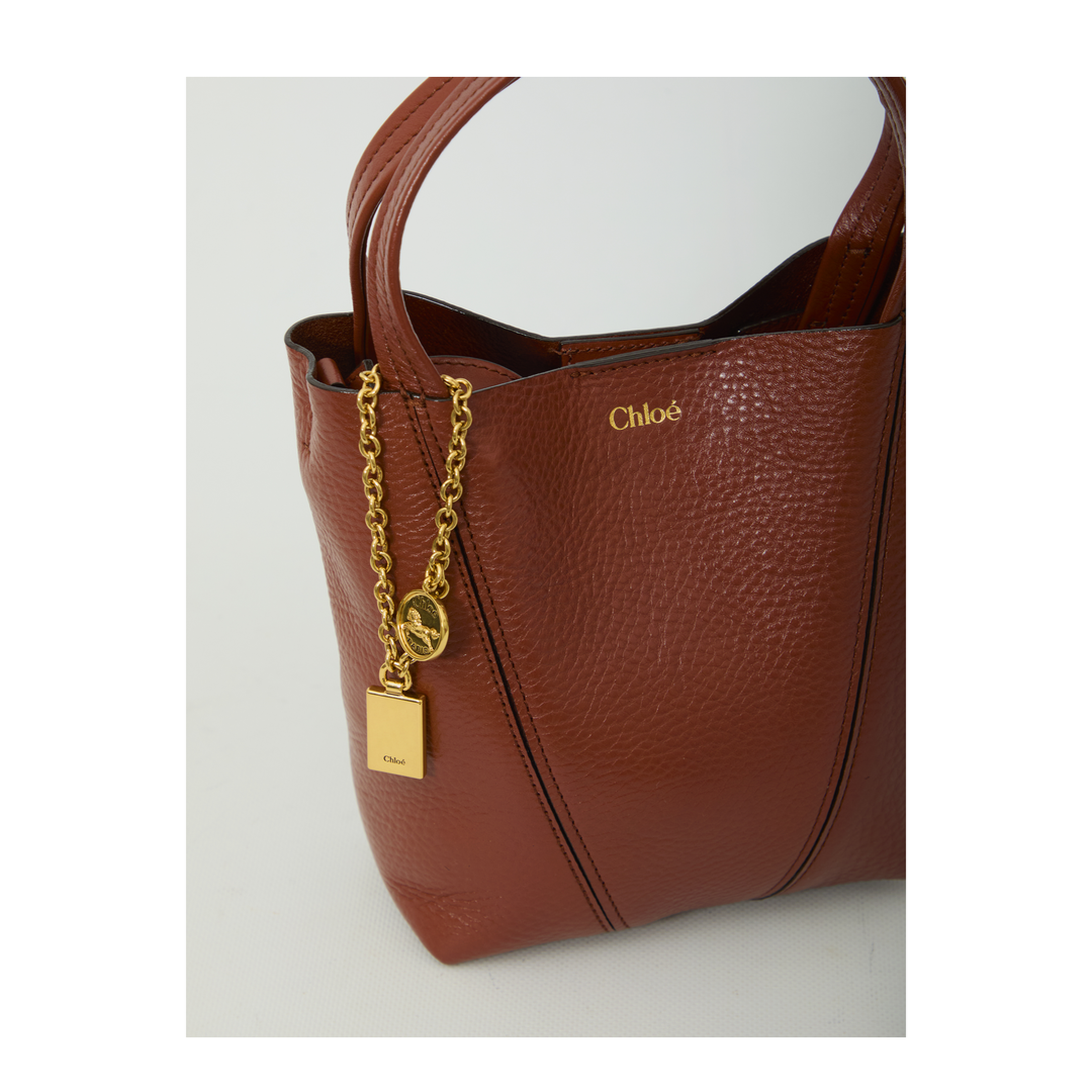 Spin Small Cowhide Tote - Blushy Brown - Image 4
