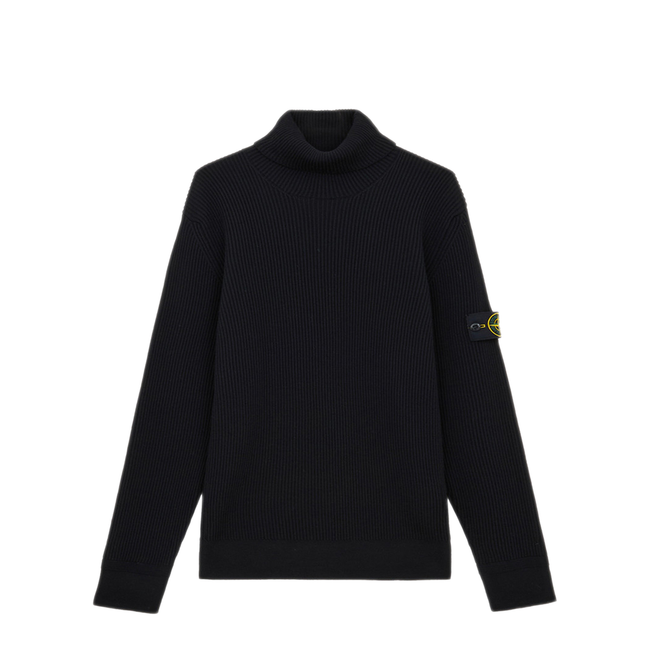 Ribbed Wool Turtleneck Pullover - Image 1