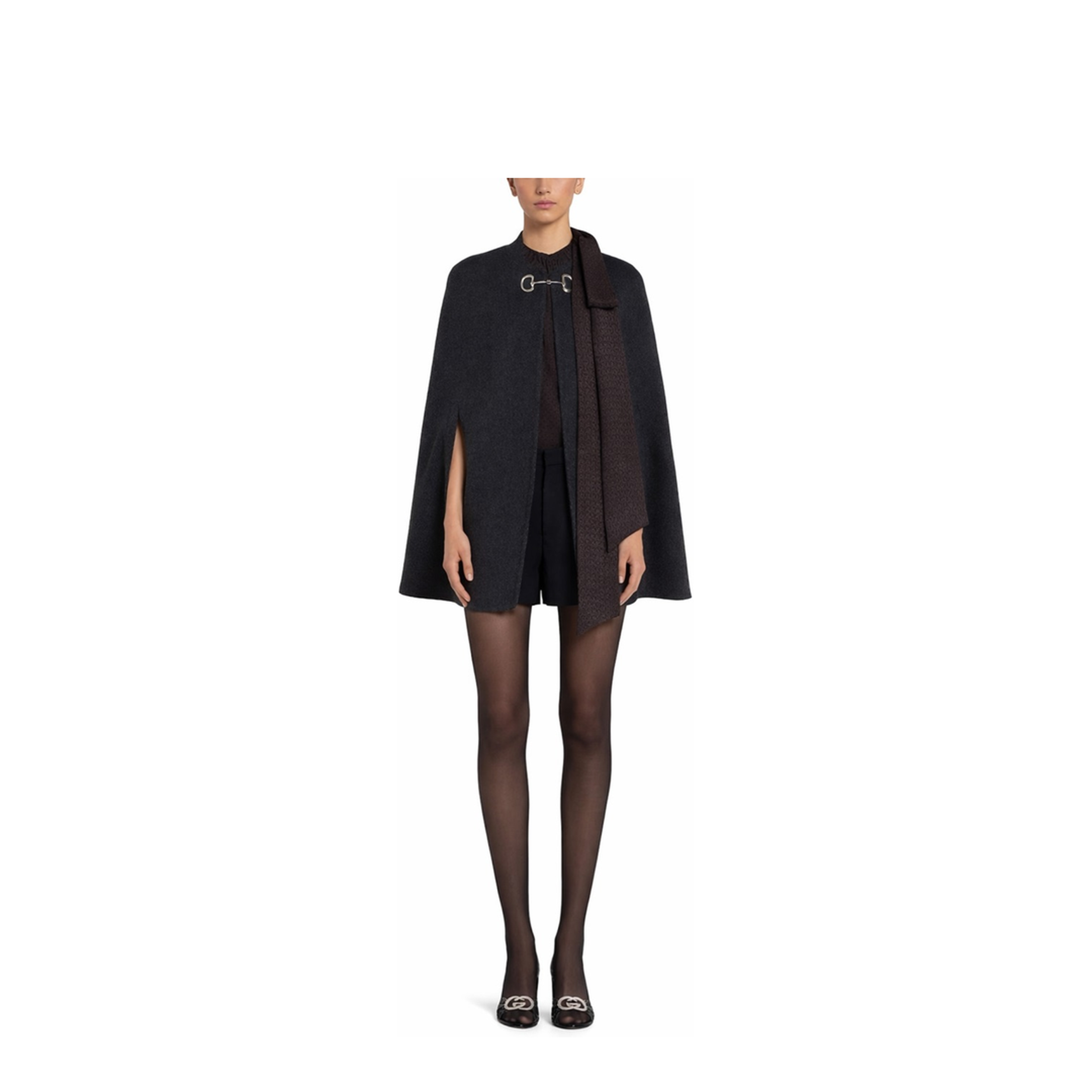 Wool and Silk Cape with Clamp - Image 2