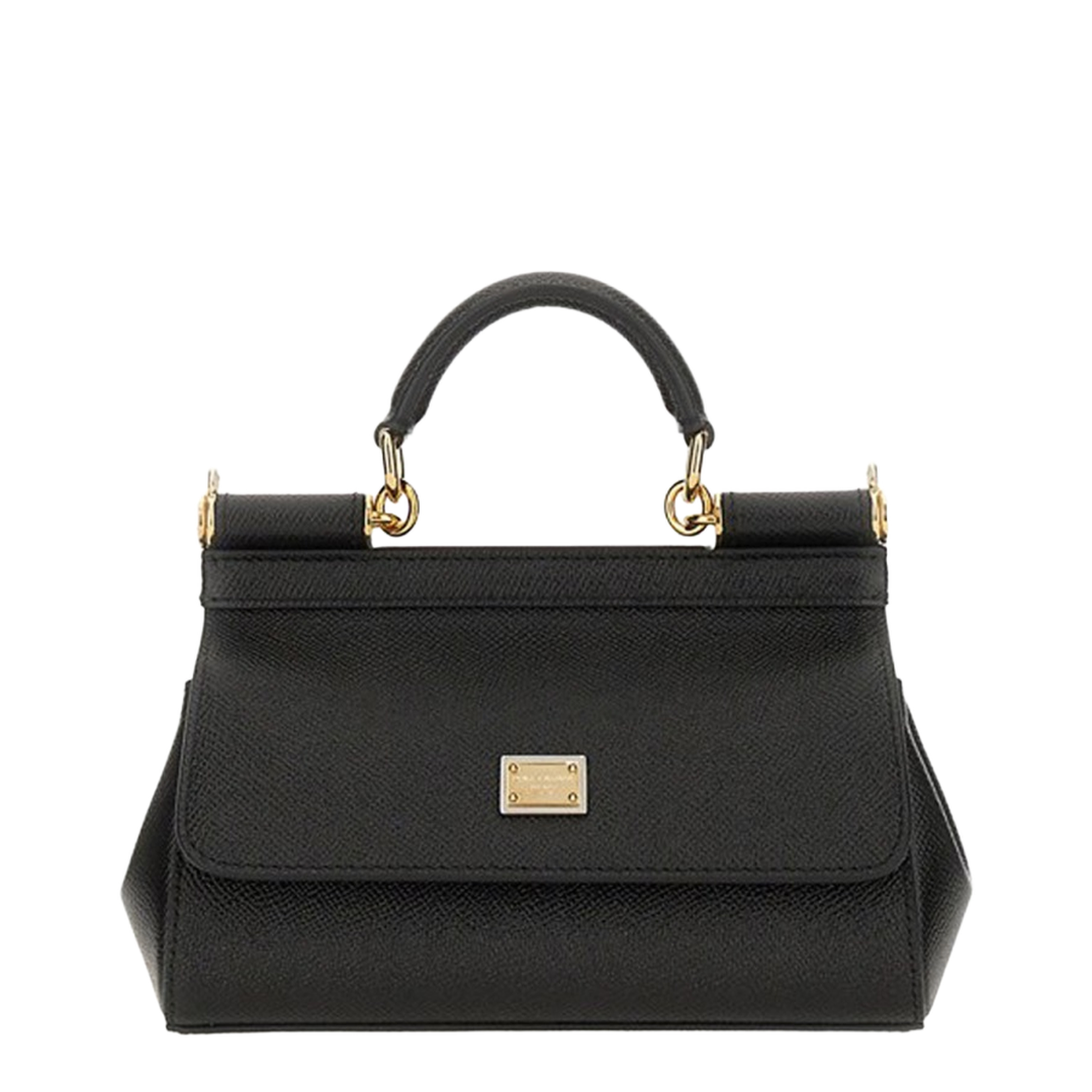 Sicily Small Calf Leather Top-Handle Bag - Nero - Image 1