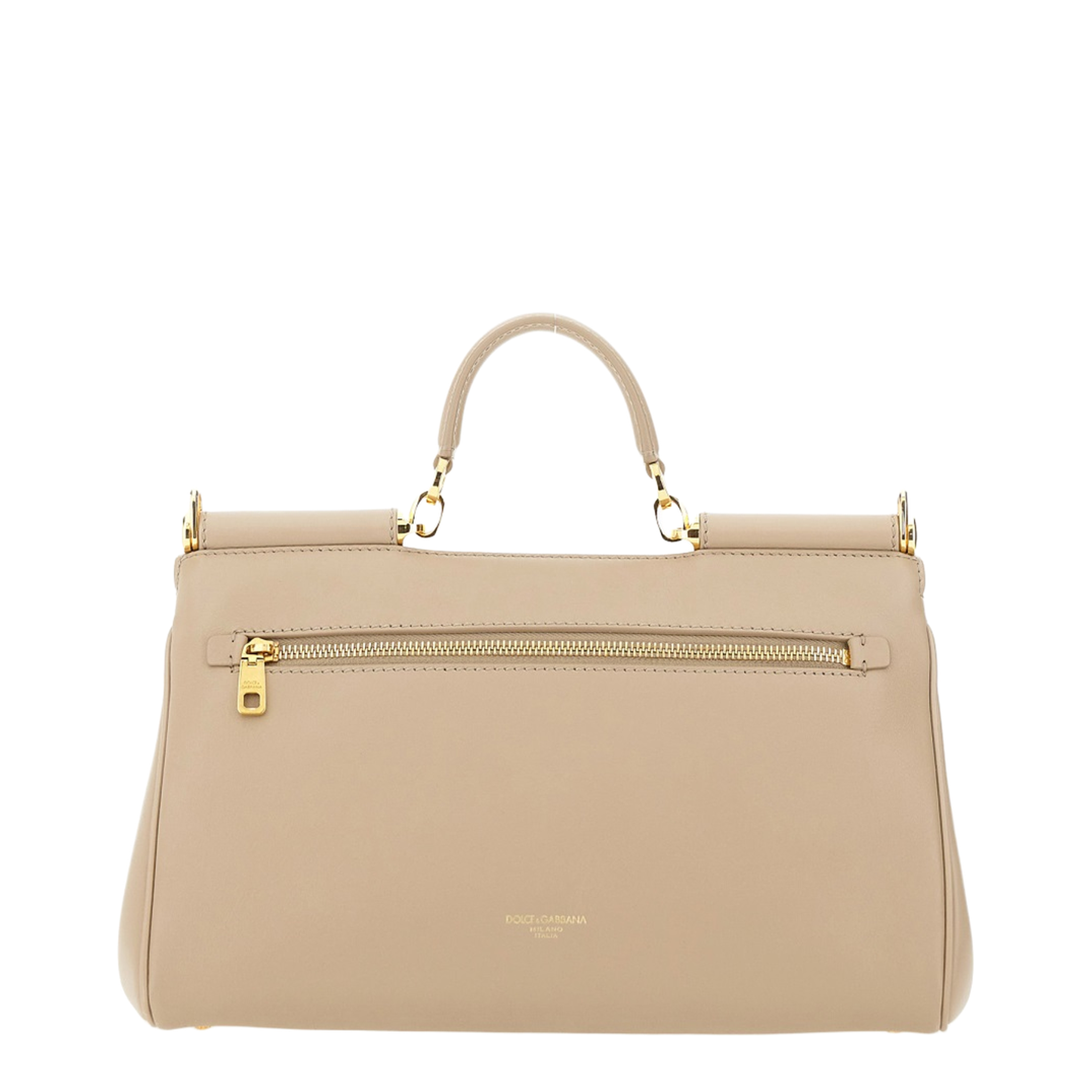 My Sicily Medium Calfskin Handbag - Beige - Image 4