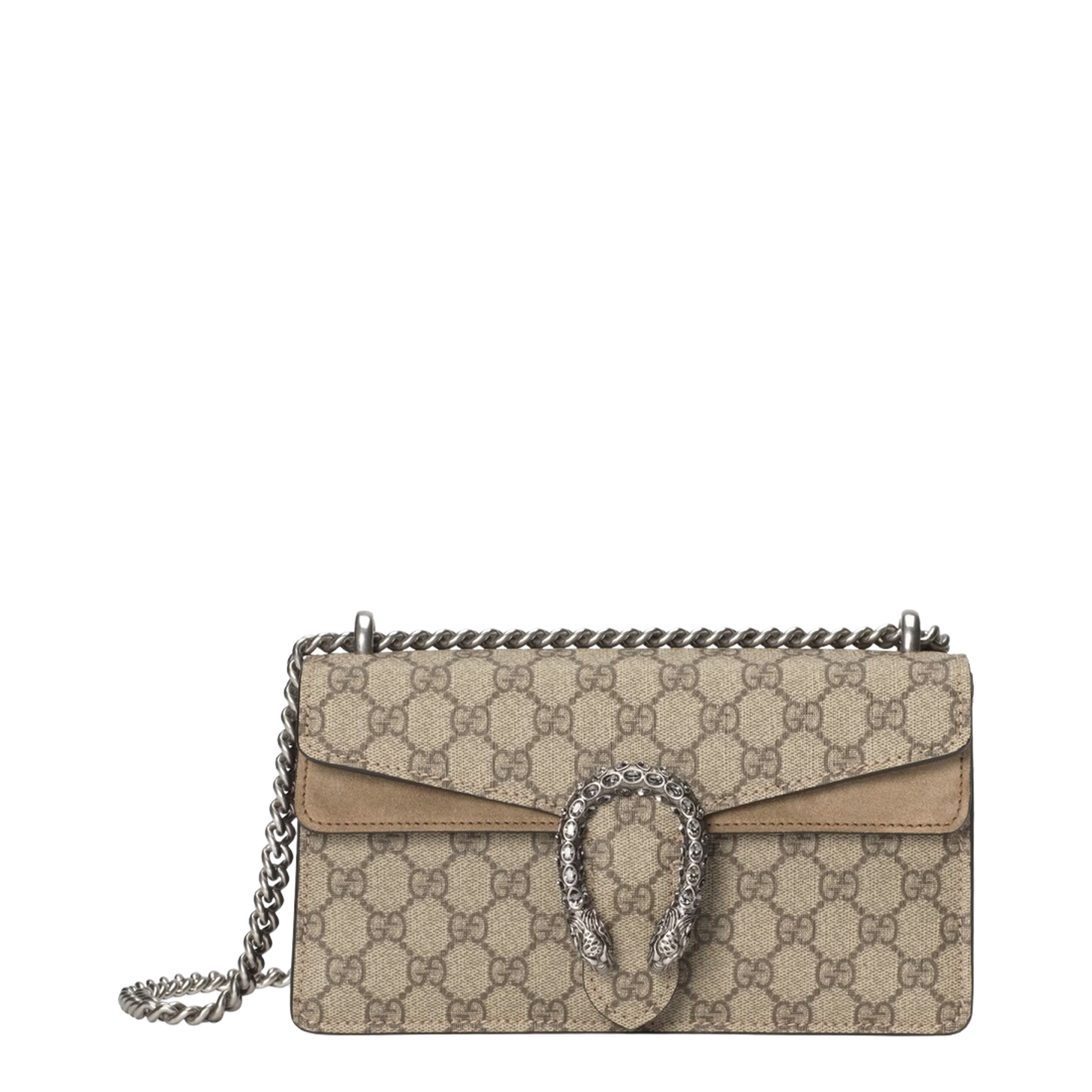 Dionysus Canvas Wallet On Chain - Beige - Image 1