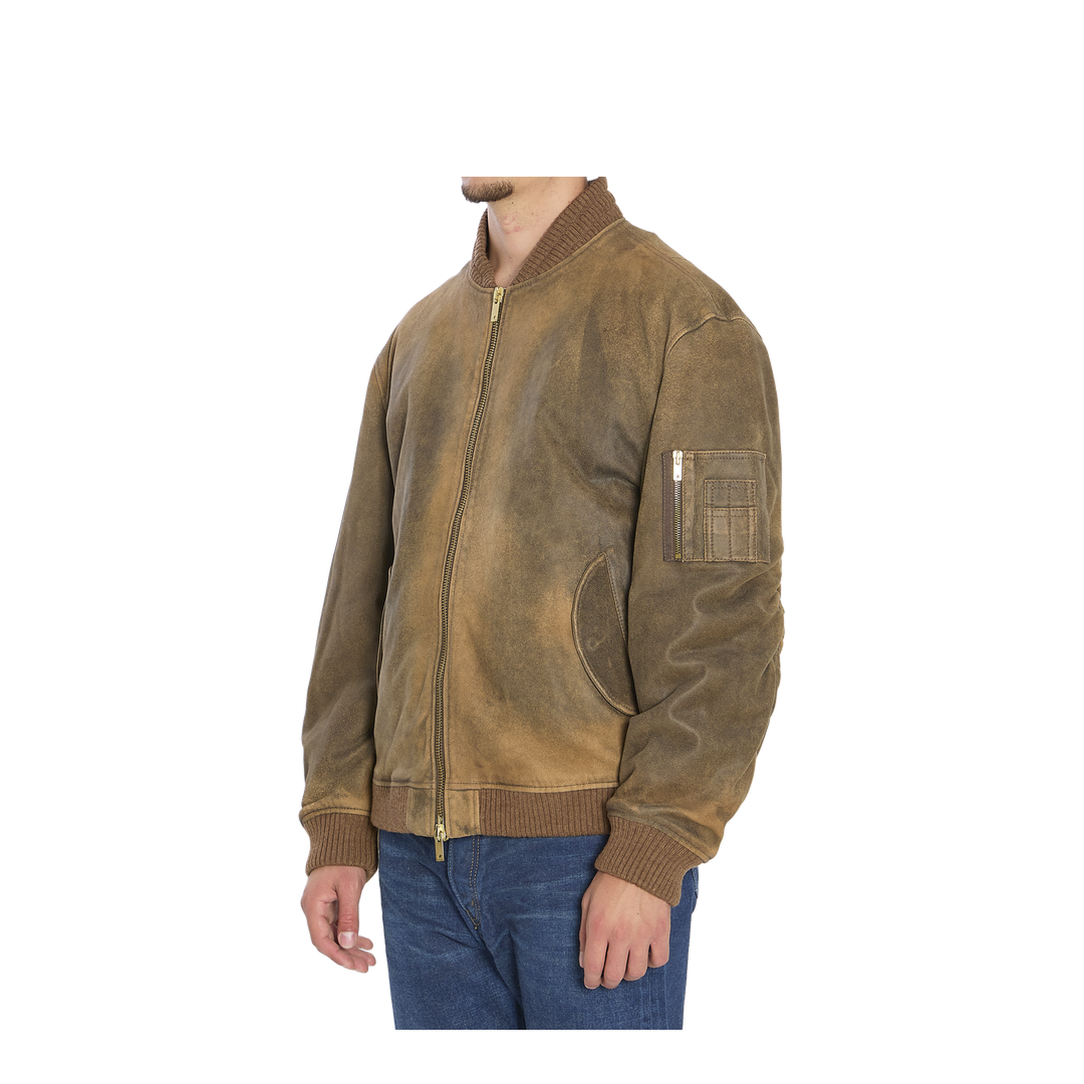 Bomber Leather Jacket - Image 2