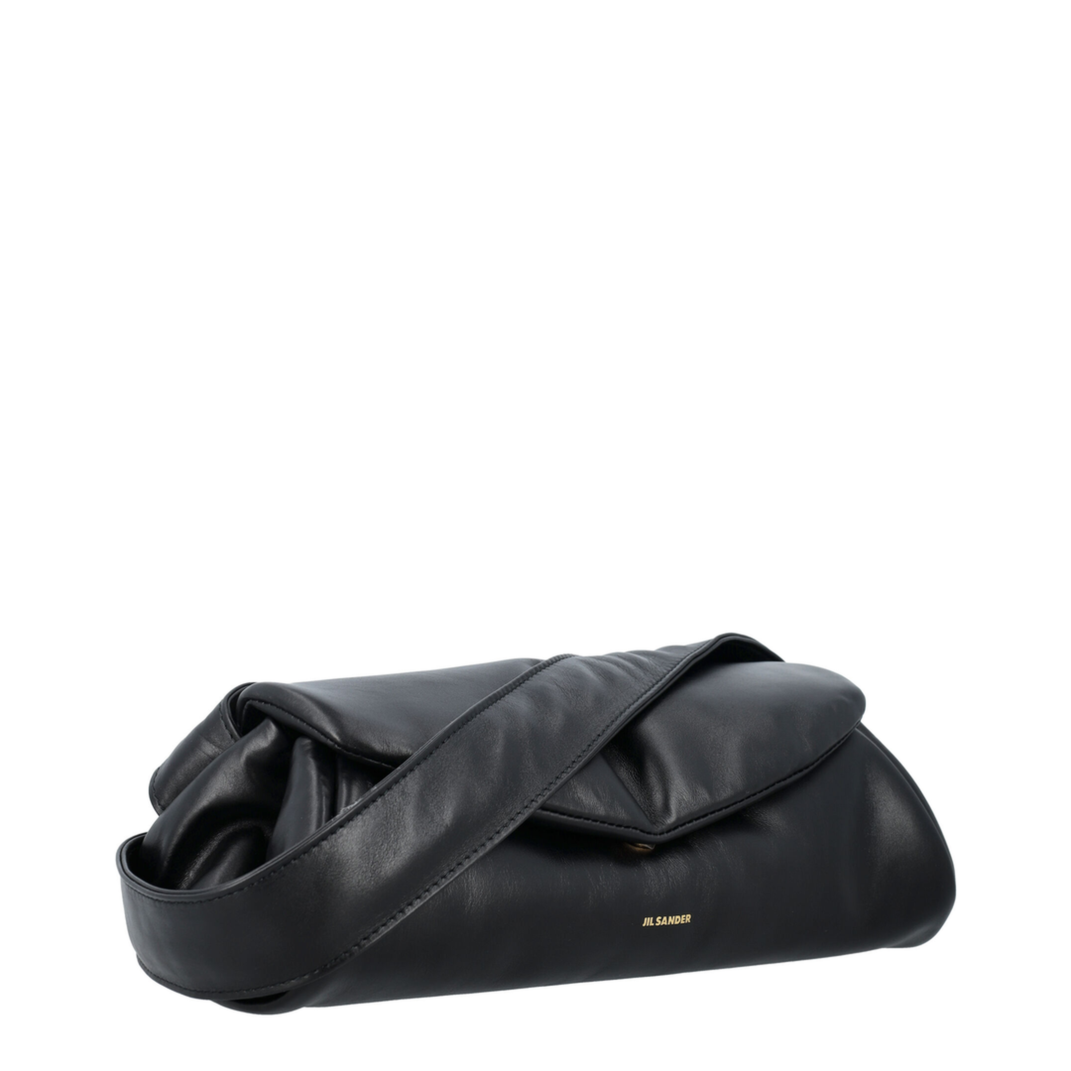Cannolo Small Calf Leather Shoulder Bag - Black - Image 2
