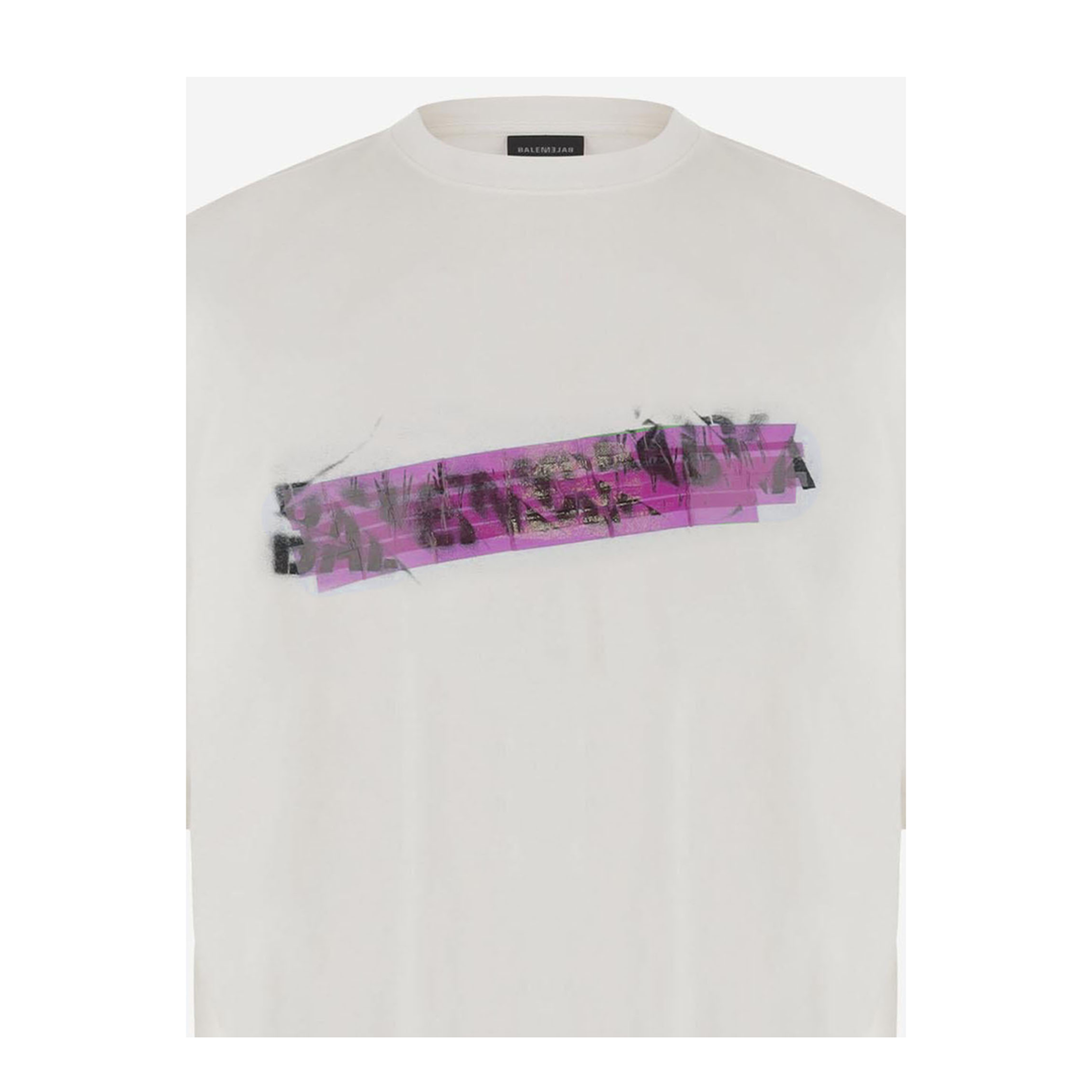 Spray Chopped Back T-Shirt White - Image 3