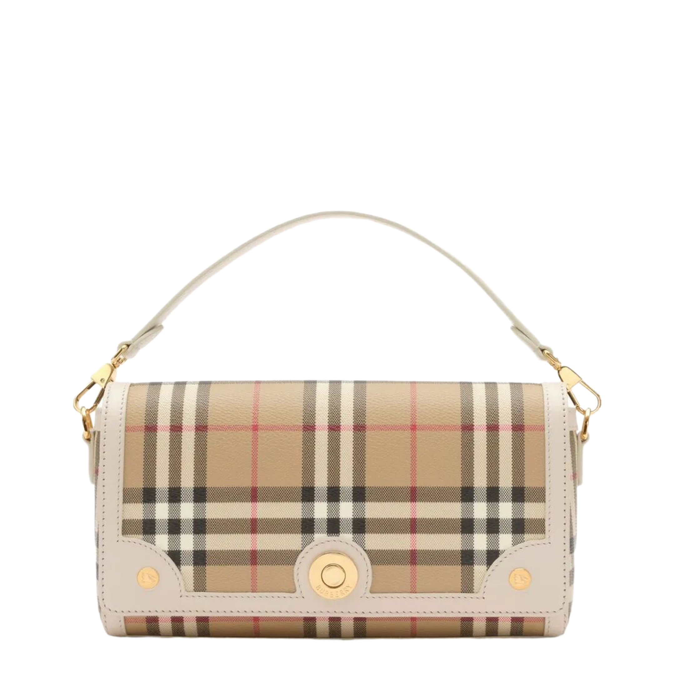 Note Coated Canvas Top Handle Bag - Archive Beige/Briar Brown - Image 1