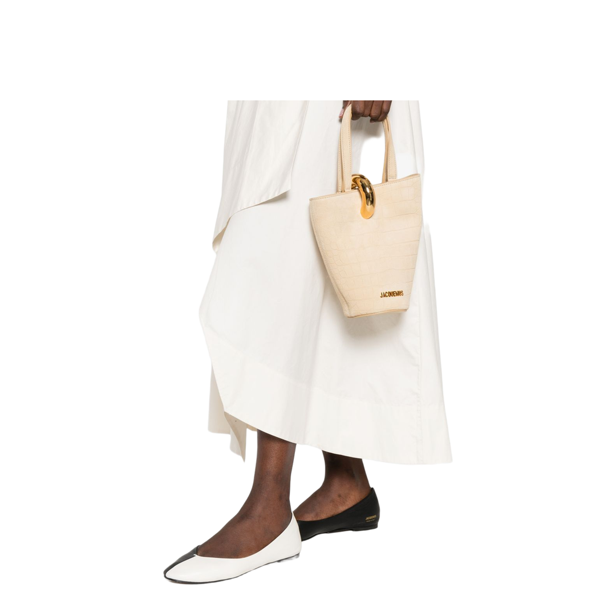 Le Petit Bambola Calfskin Bucket Bag - Light Beige - Image 4