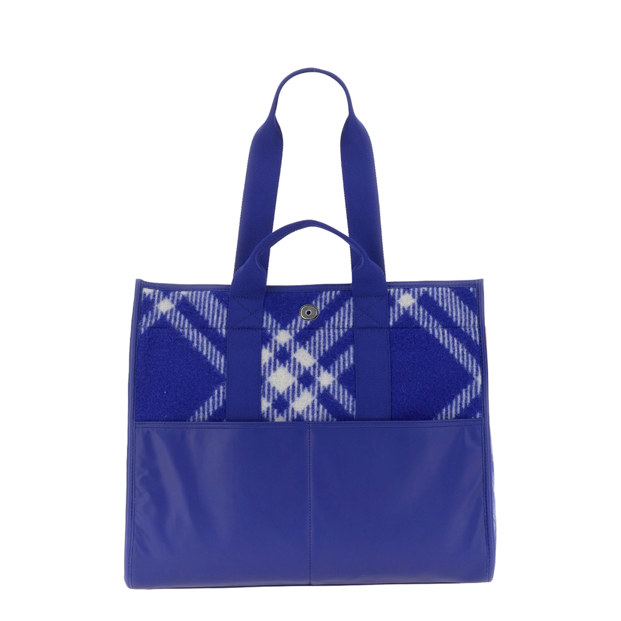 Virgin Wool Shopper Bag - Blue - Image 3