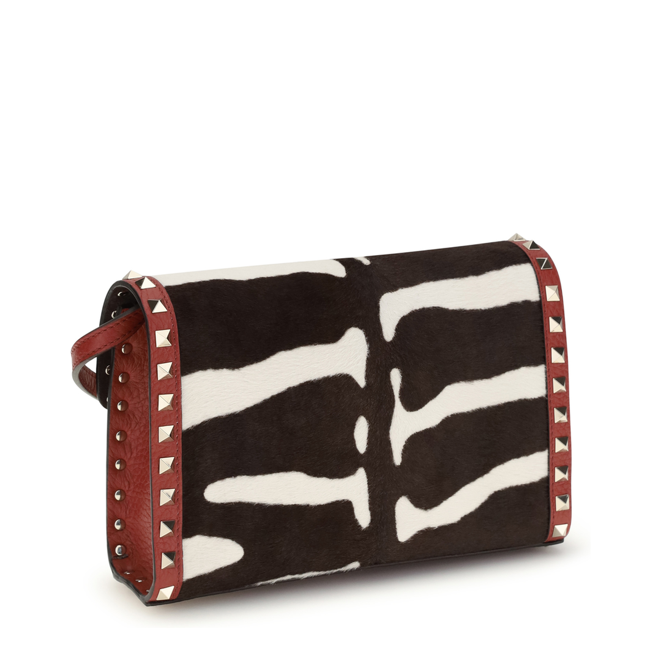 Rockstud Calf Hair Crossbody - White - Image 3