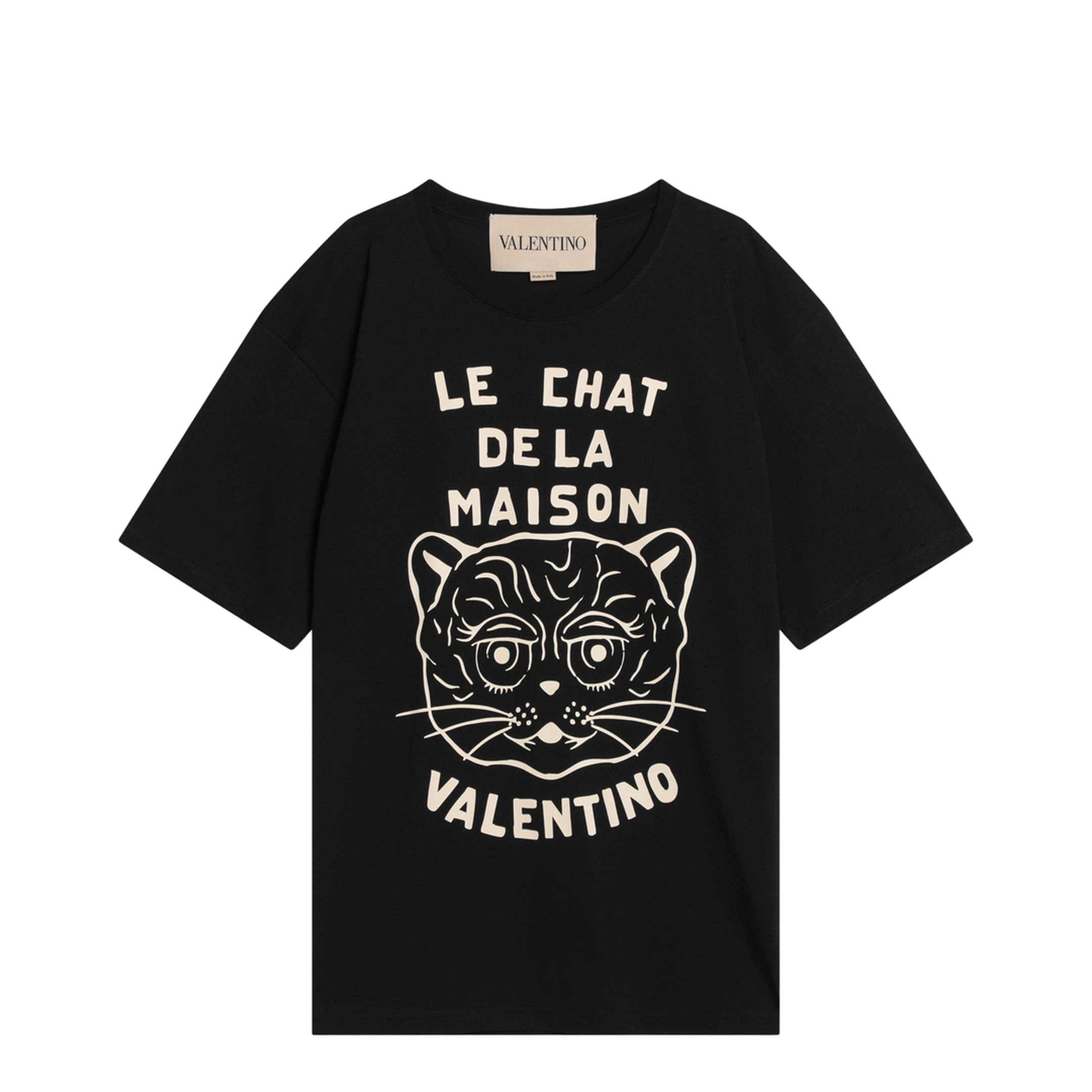 Black Cotton T-Shirt - Image 1