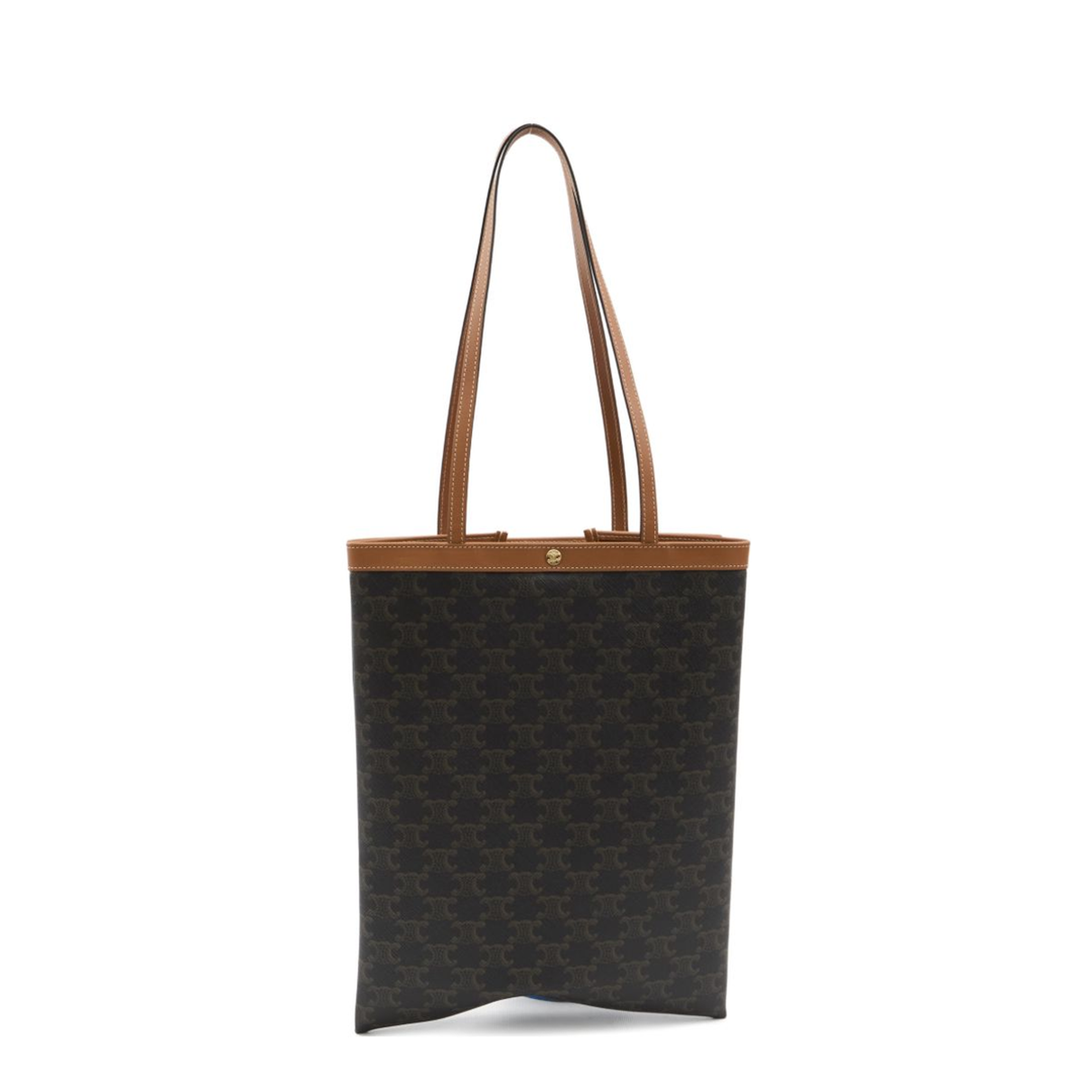 Medium Calfskin Flat Shopper - Brown - Image 1