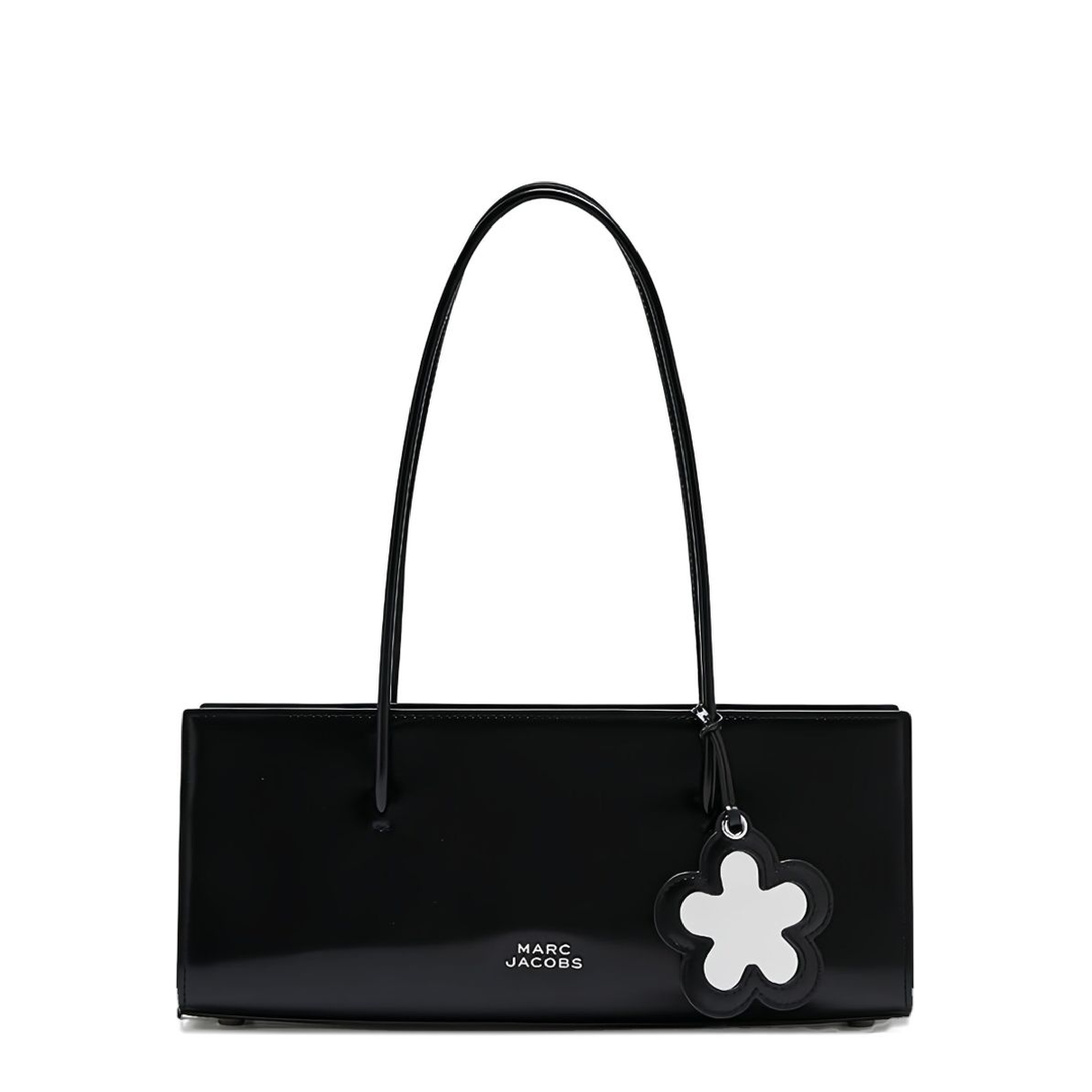 The Glam Mirror Spazzolato Leather Satchel - Black - Image 1