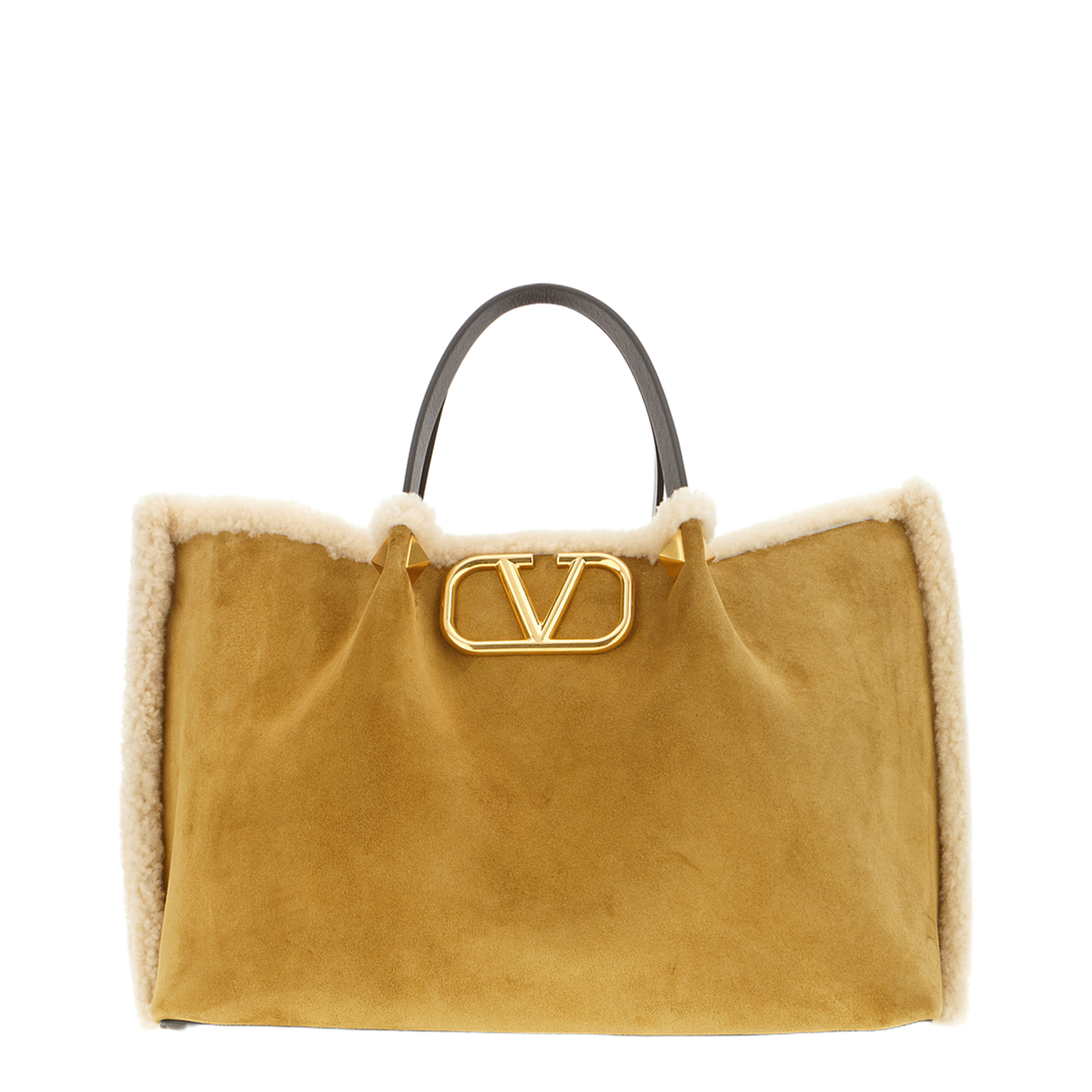 Suede And Sheepskin Medium Tote Bag - Image 1