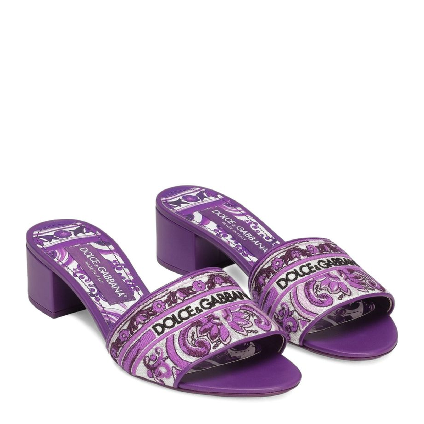 Slides with Thread Embroidery in Multicolor - Image 2