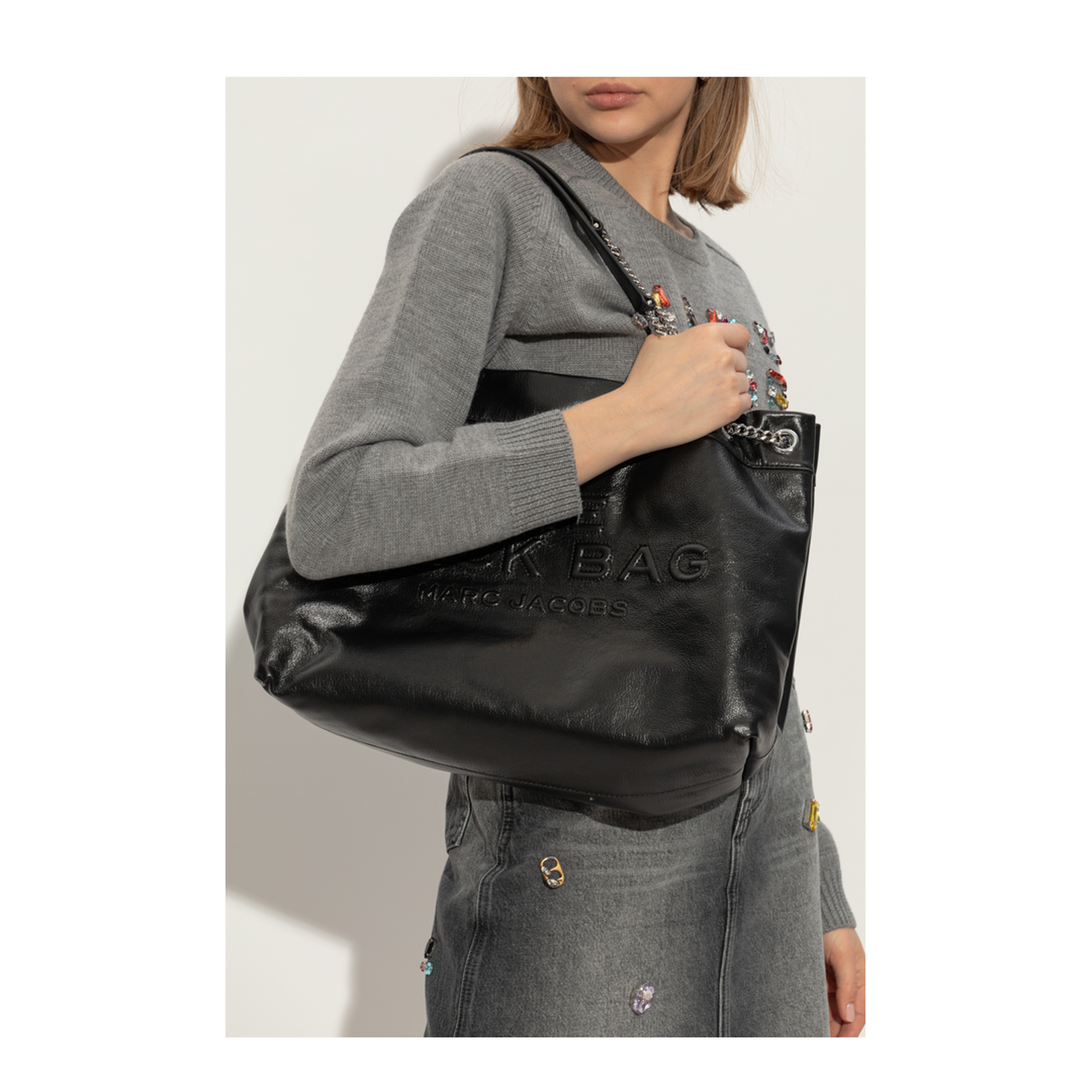 THE SACK BAG LEATHER BLACK - Image 4