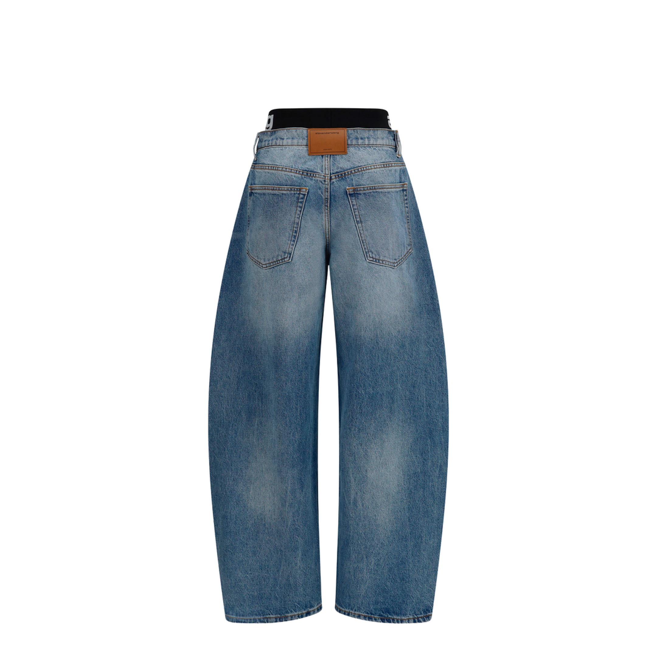 Layered Belt Logo-Waist Jeans - Image 2