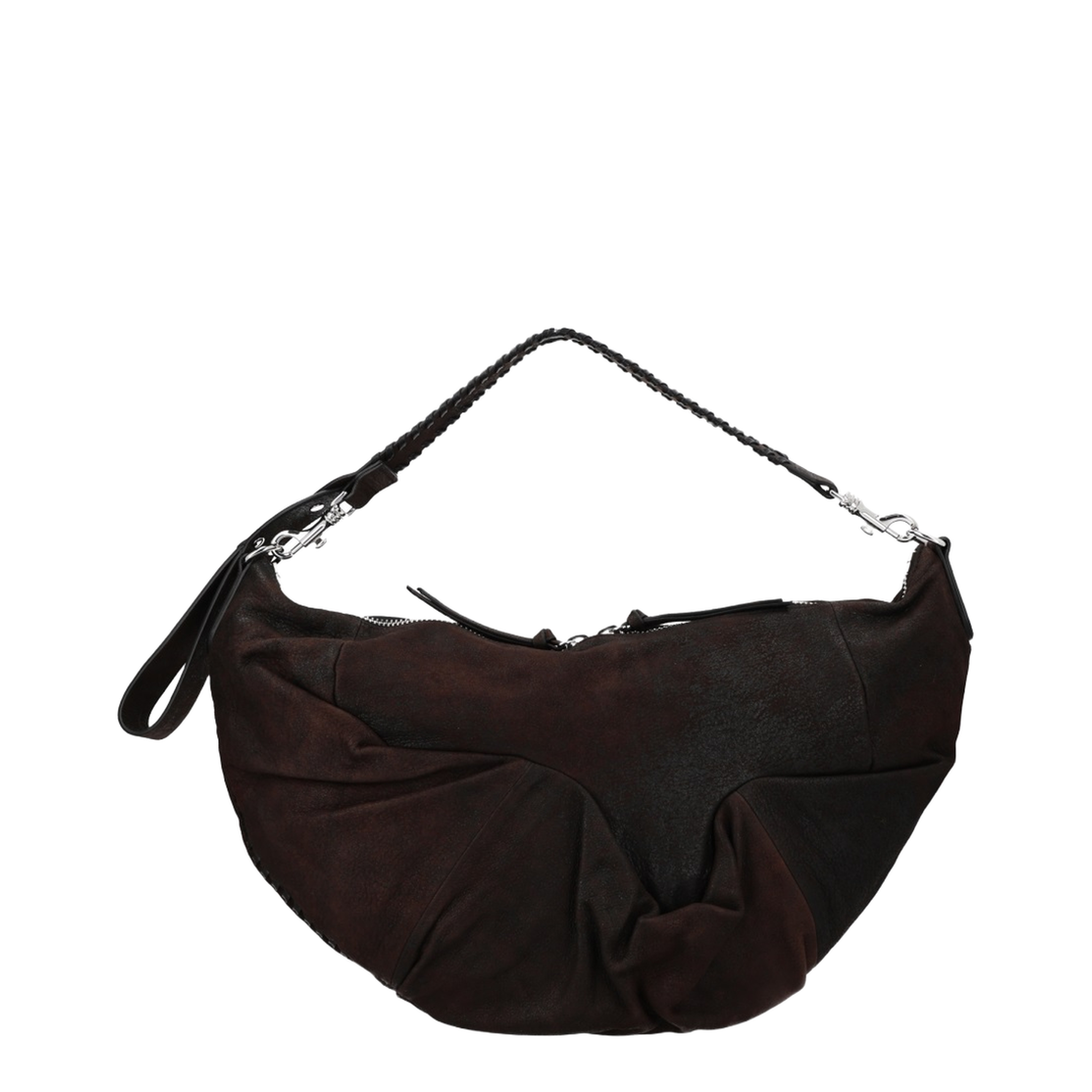 Agnes Medium Calf Leather Shoulder Bag - Brown - Image 1