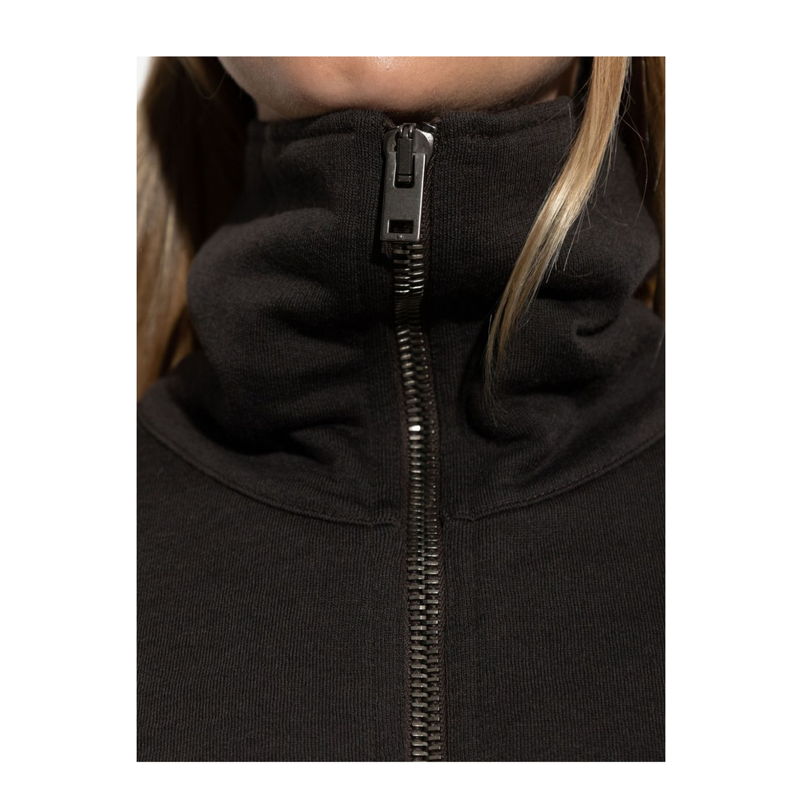 Cotton Blend Half-Zip Sweater - Image 2