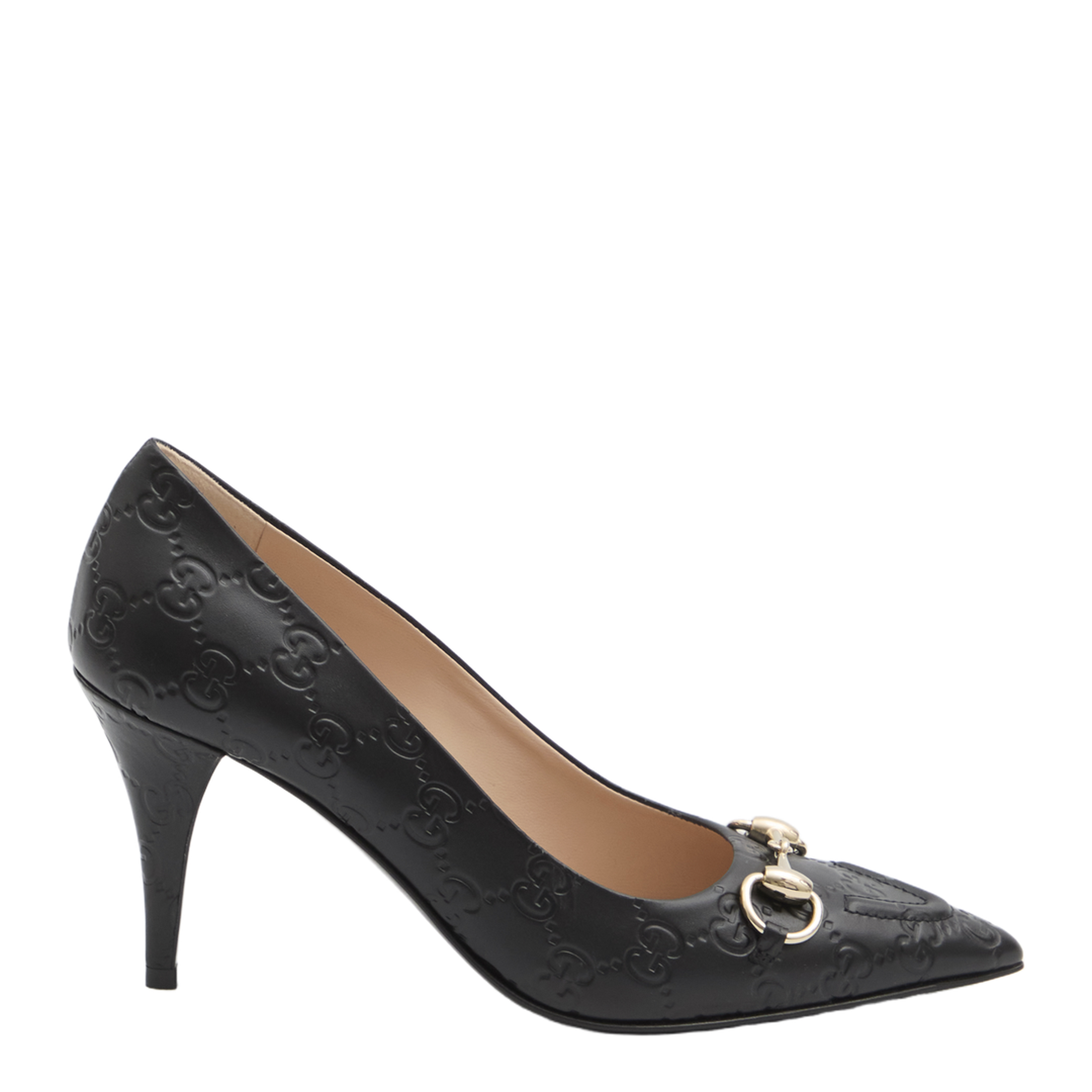 Black Leather Pumps with Horsebit - Image 1