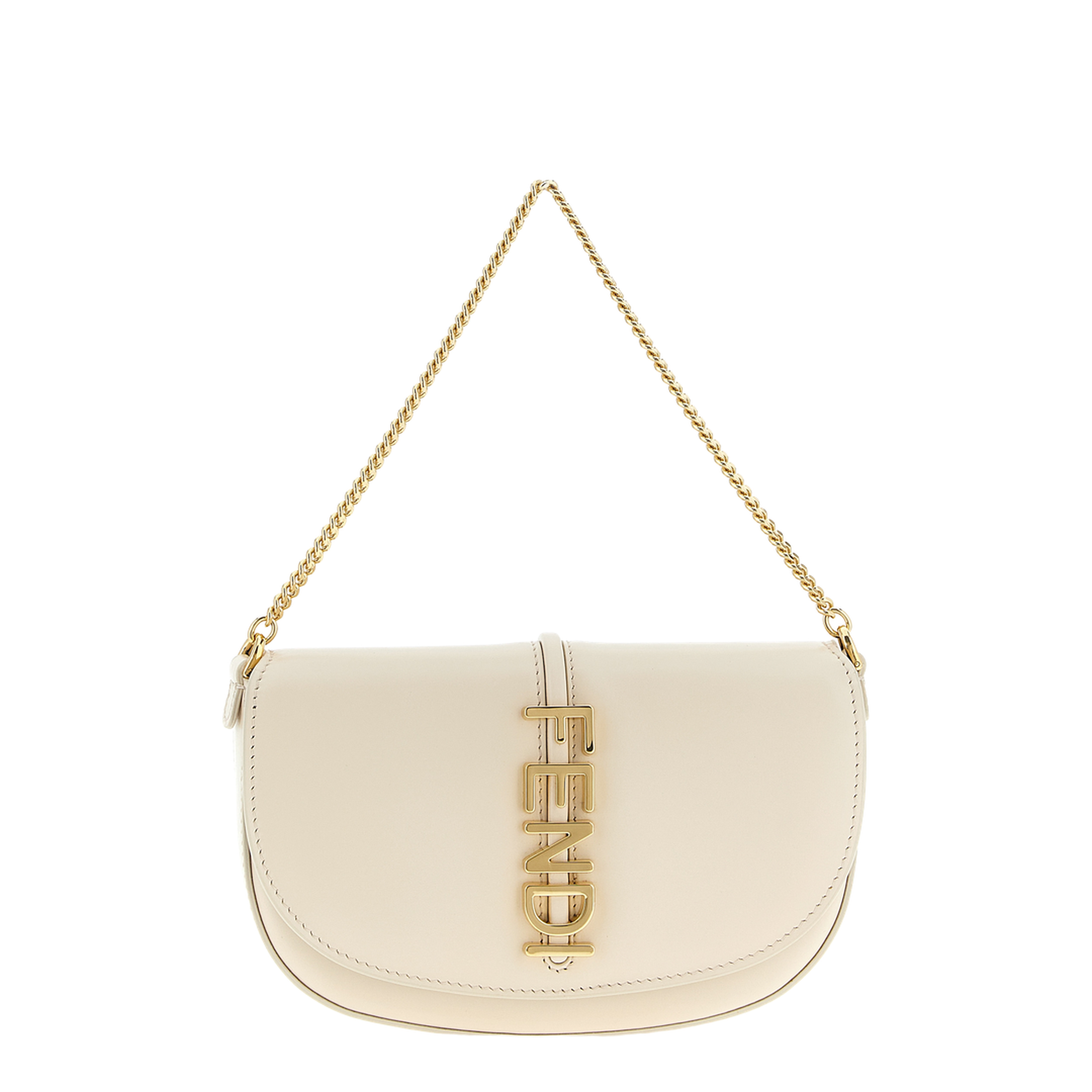 Wallet on Chain Leather White - Image 1