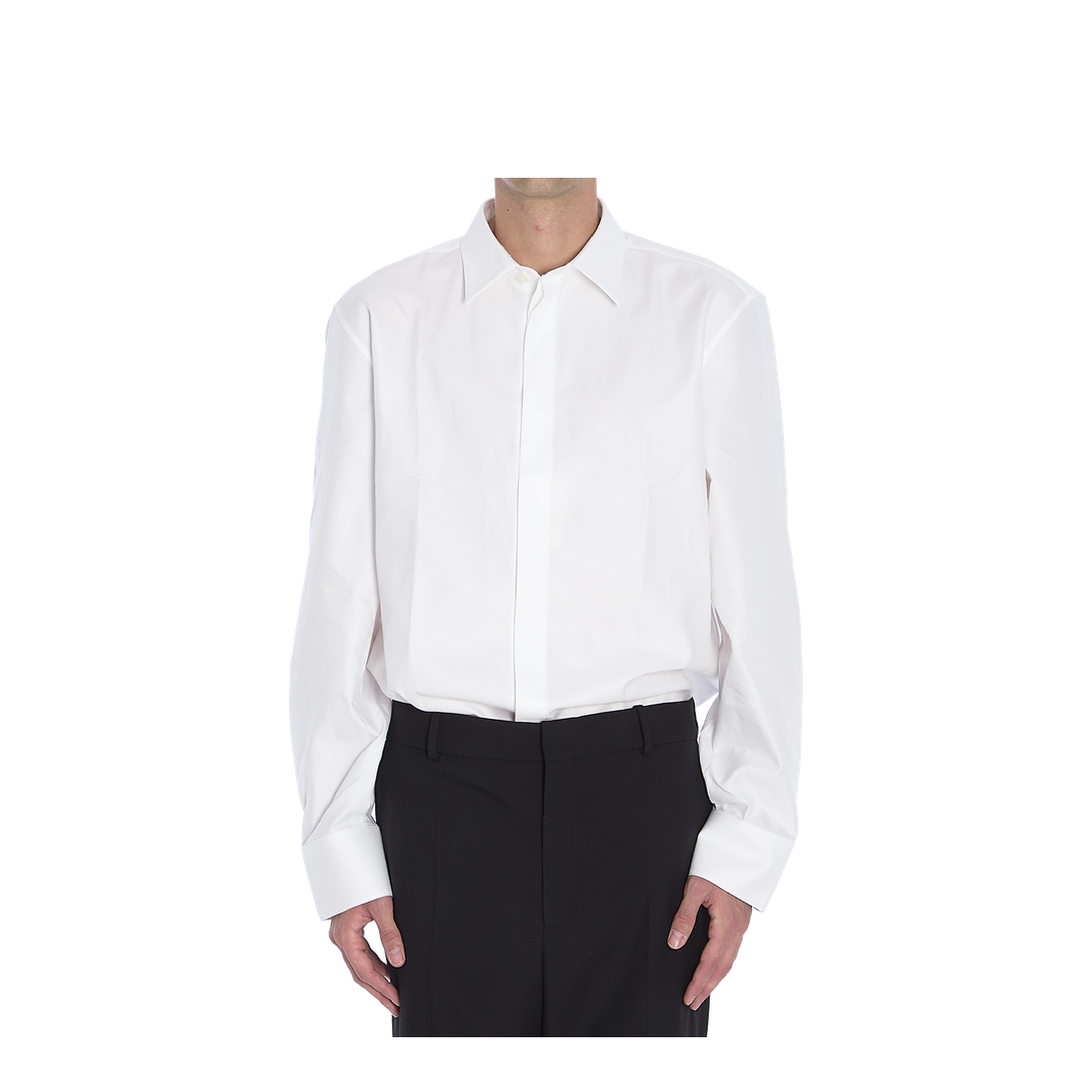 Shirt in Striped Cotton Poplin - Image 1