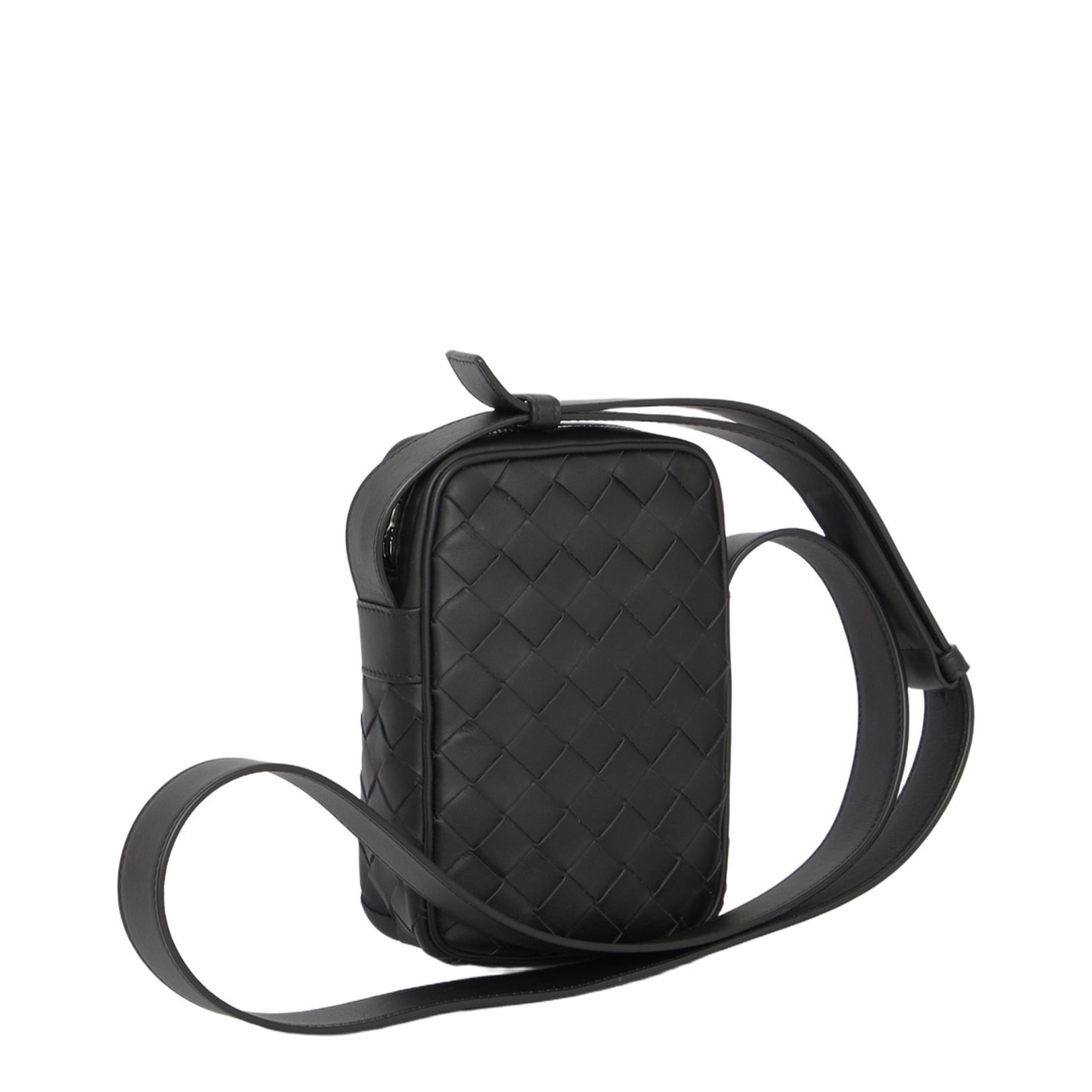 Cassette Mini Leather Crossbody Bags - Black - Image 3
