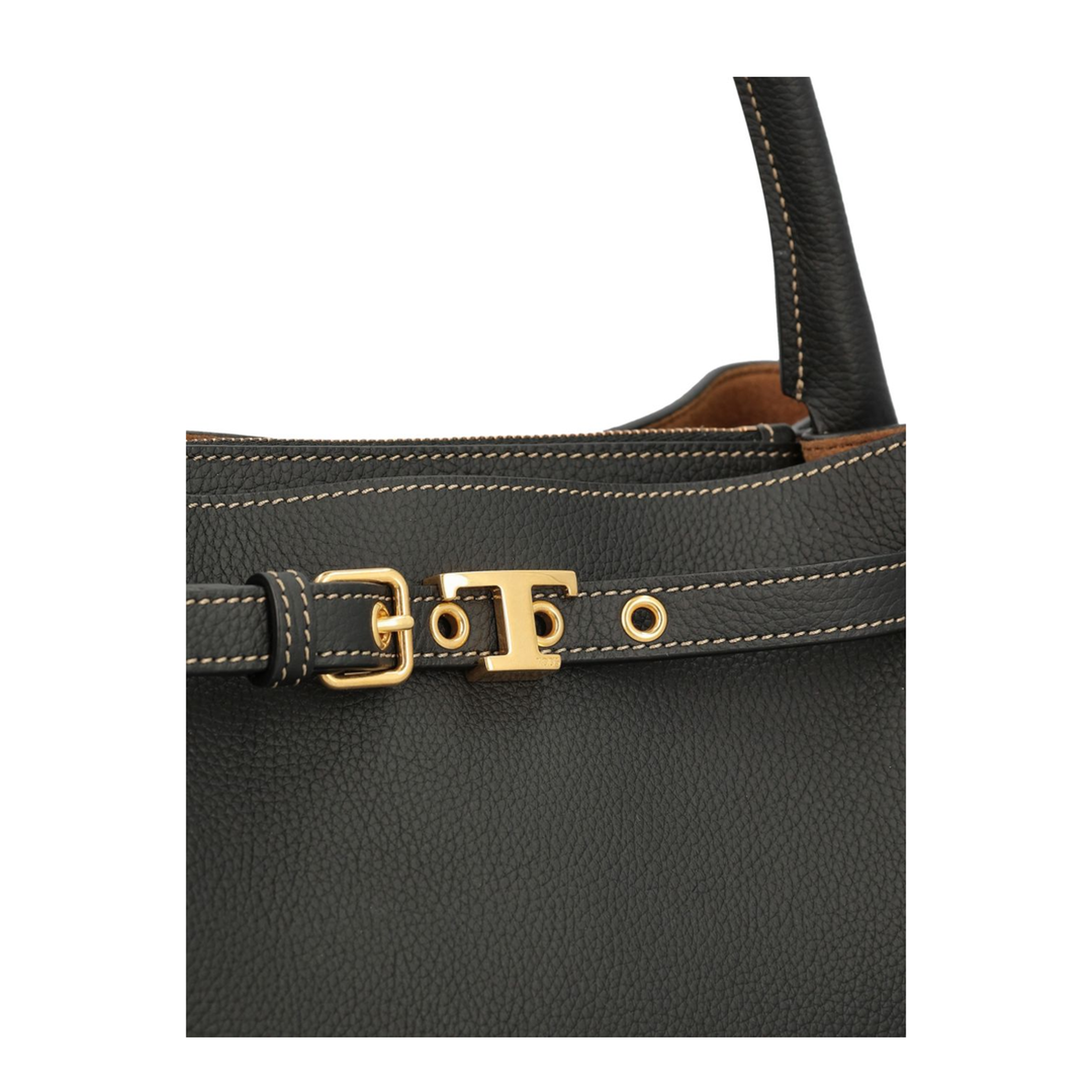 T Timeless Mini Calfskin Leather Top-Handle Bag - Black - Image 2