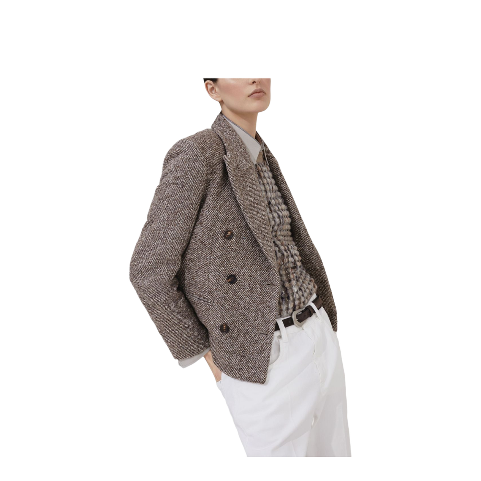 Double-breasted Silk Blend Blazer - Image 3