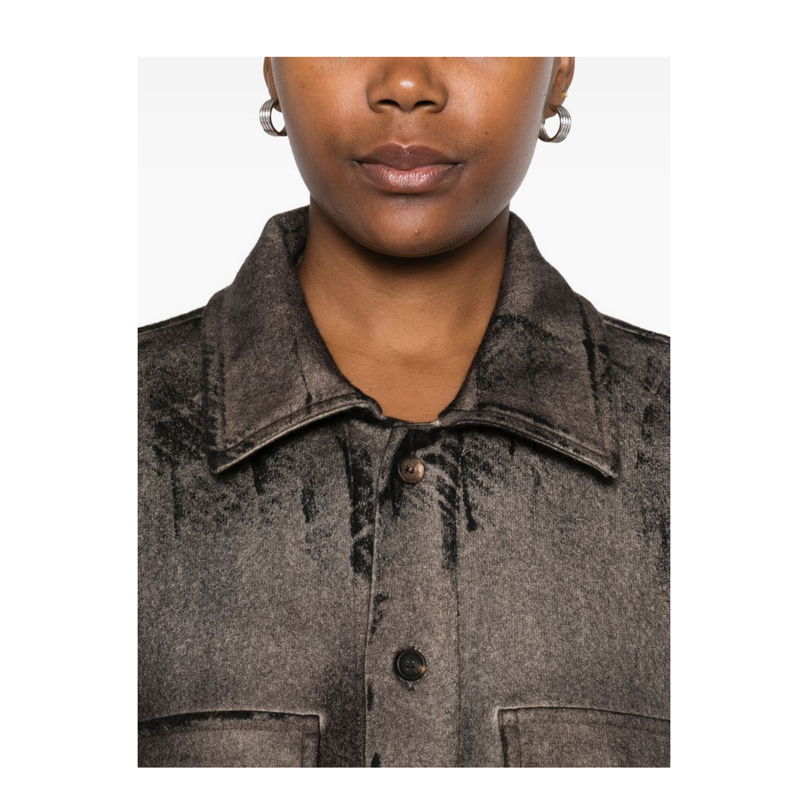 Wool And Cashmere Blend Shirt in Brown - Image 3