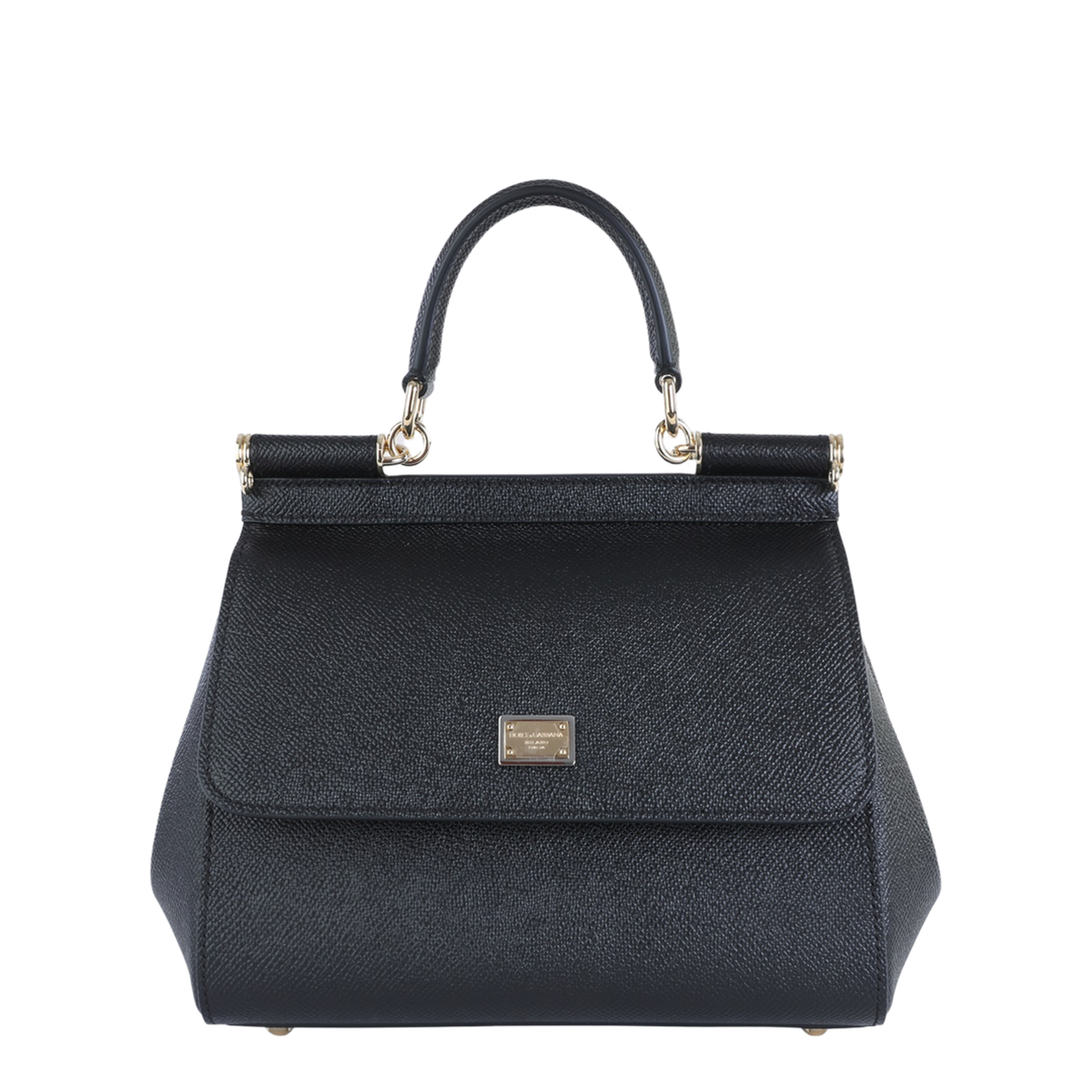 Sicily Small Calfskin Handbag - Black - Image 5