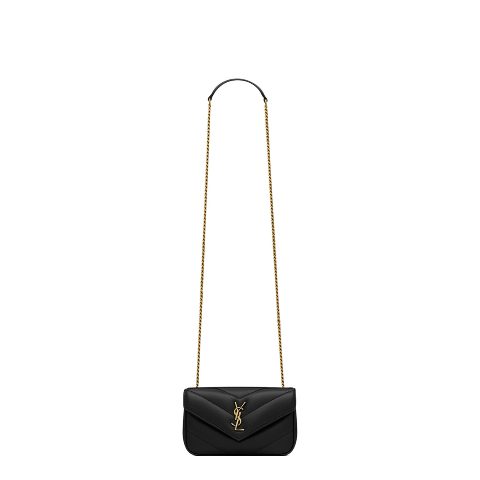 Loulou Mini Chain Bag in Black - Image 1