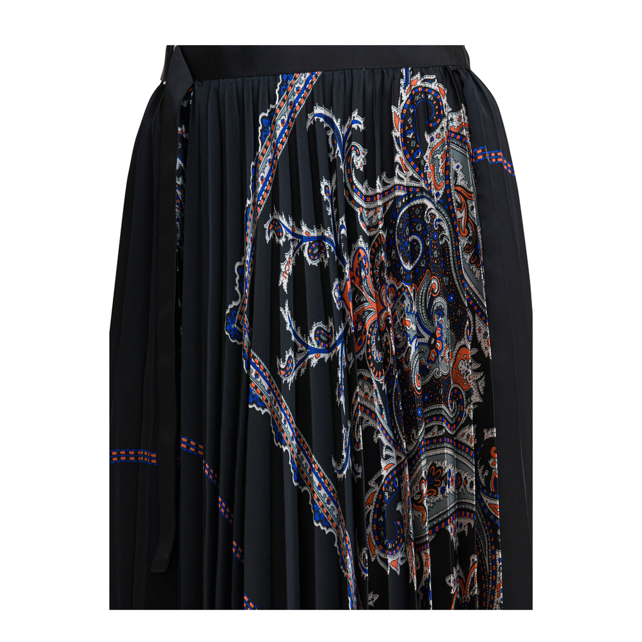 Pleated Skirt With Paisley Print - Image 3