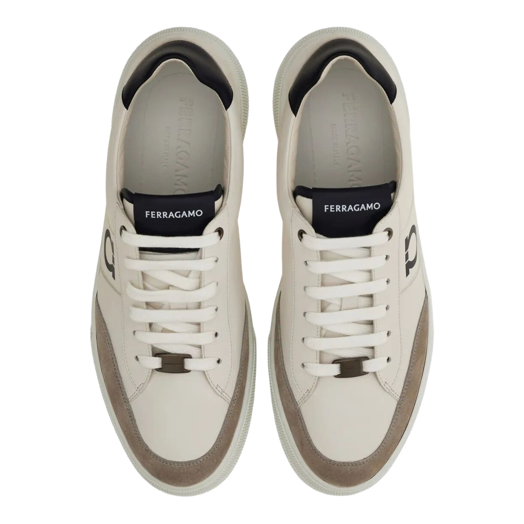 Alaska Leather and Suede Sneaker with Gancini Detail - Image 4