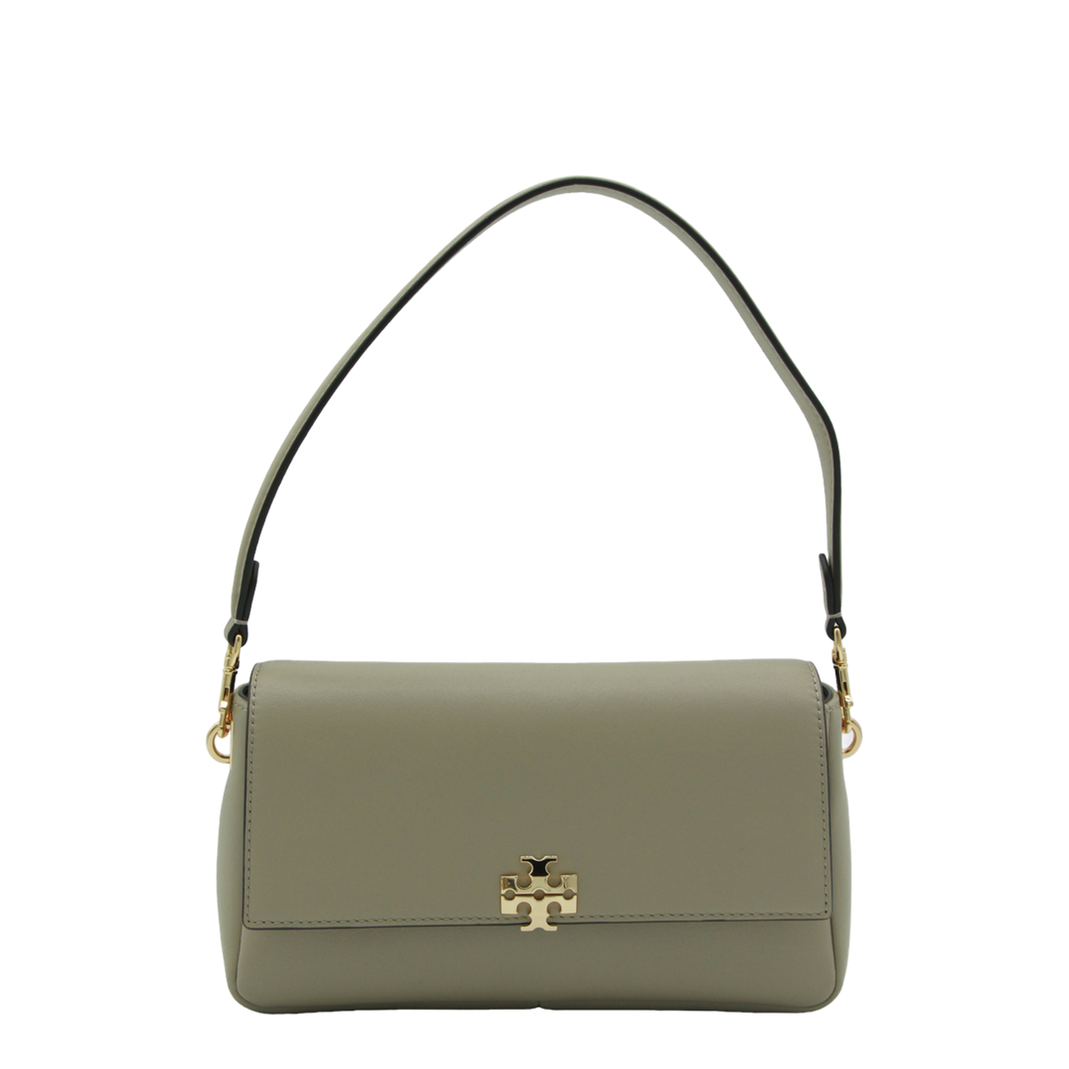Charlie Small Leather Shoulder Bag - Soft Cement - Image 2
