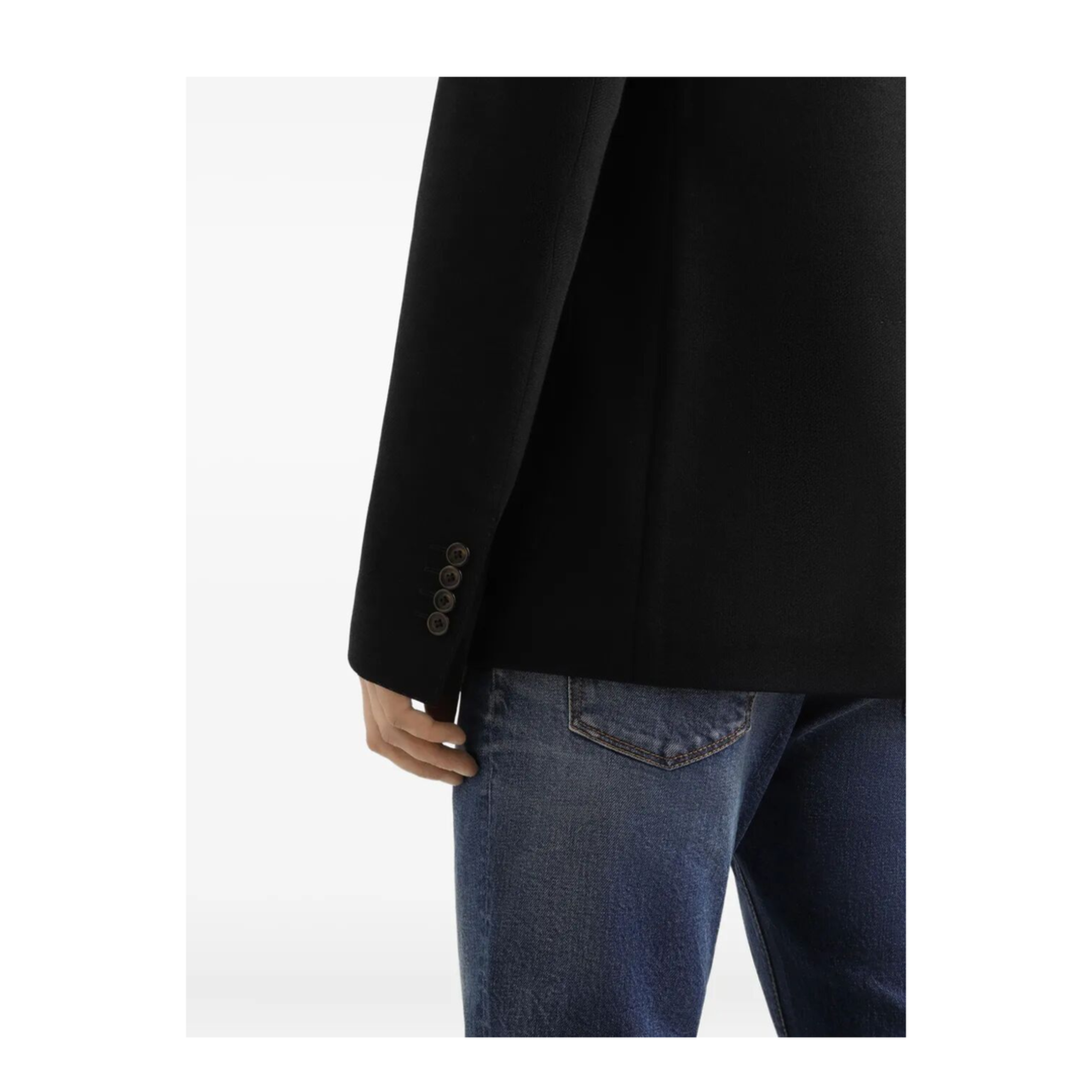 Double-Breasted Wool Blazer - Image 4